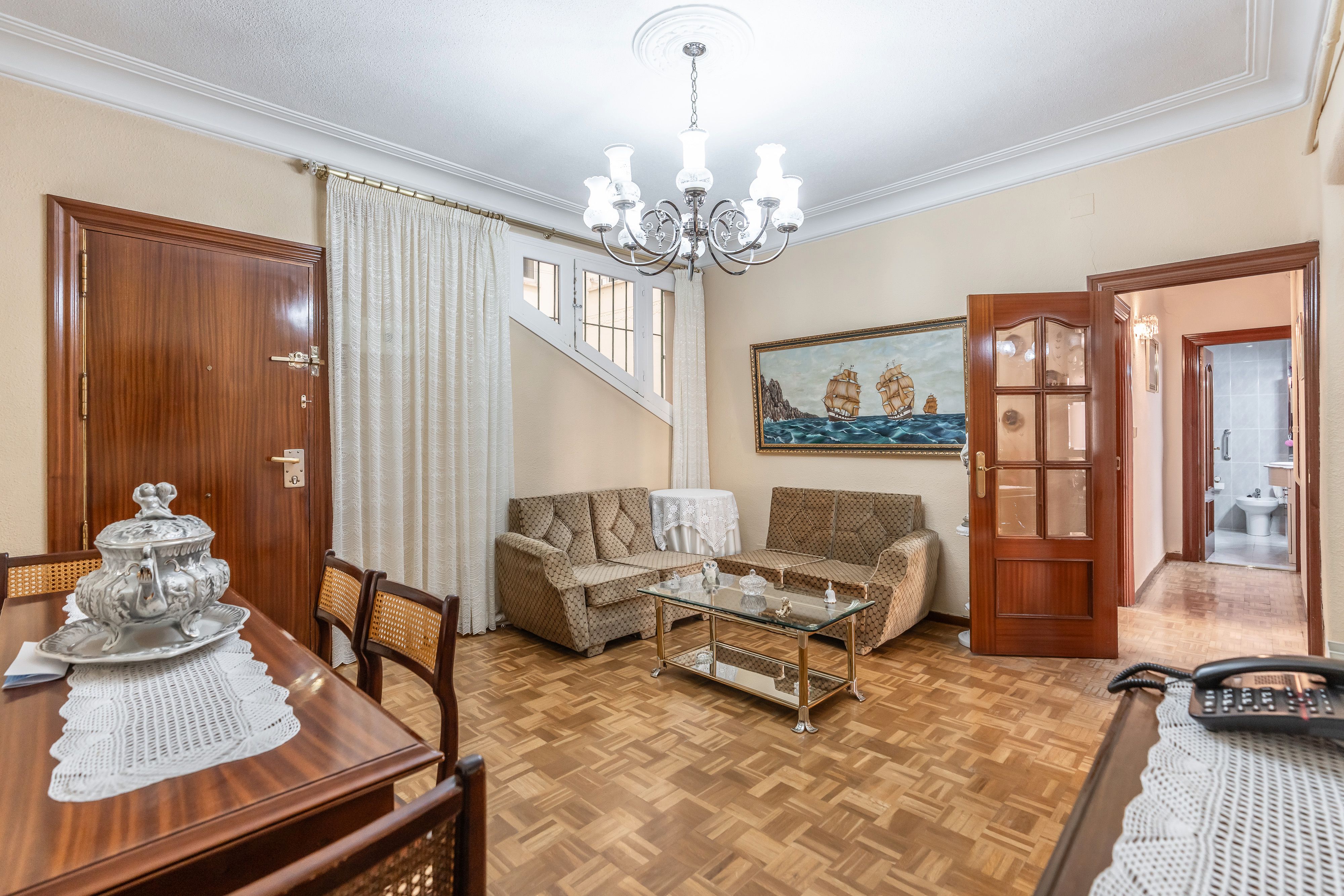 Living room of Flat for sale in  Madrid Capital  with Heating and Terrace