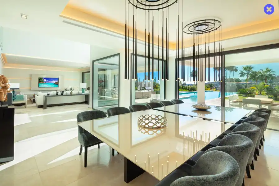 Dining room of Houses for rent in Marbella  with Air Conditioner, Private garden and Terrace