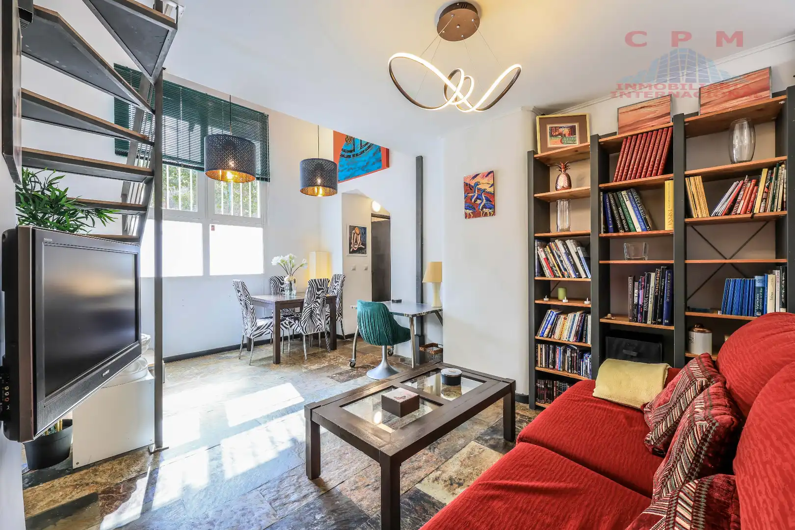 Wohnzimmer von Wohnung zur Miete in Madrid mit Klimaanlage, Heizung und Parkett