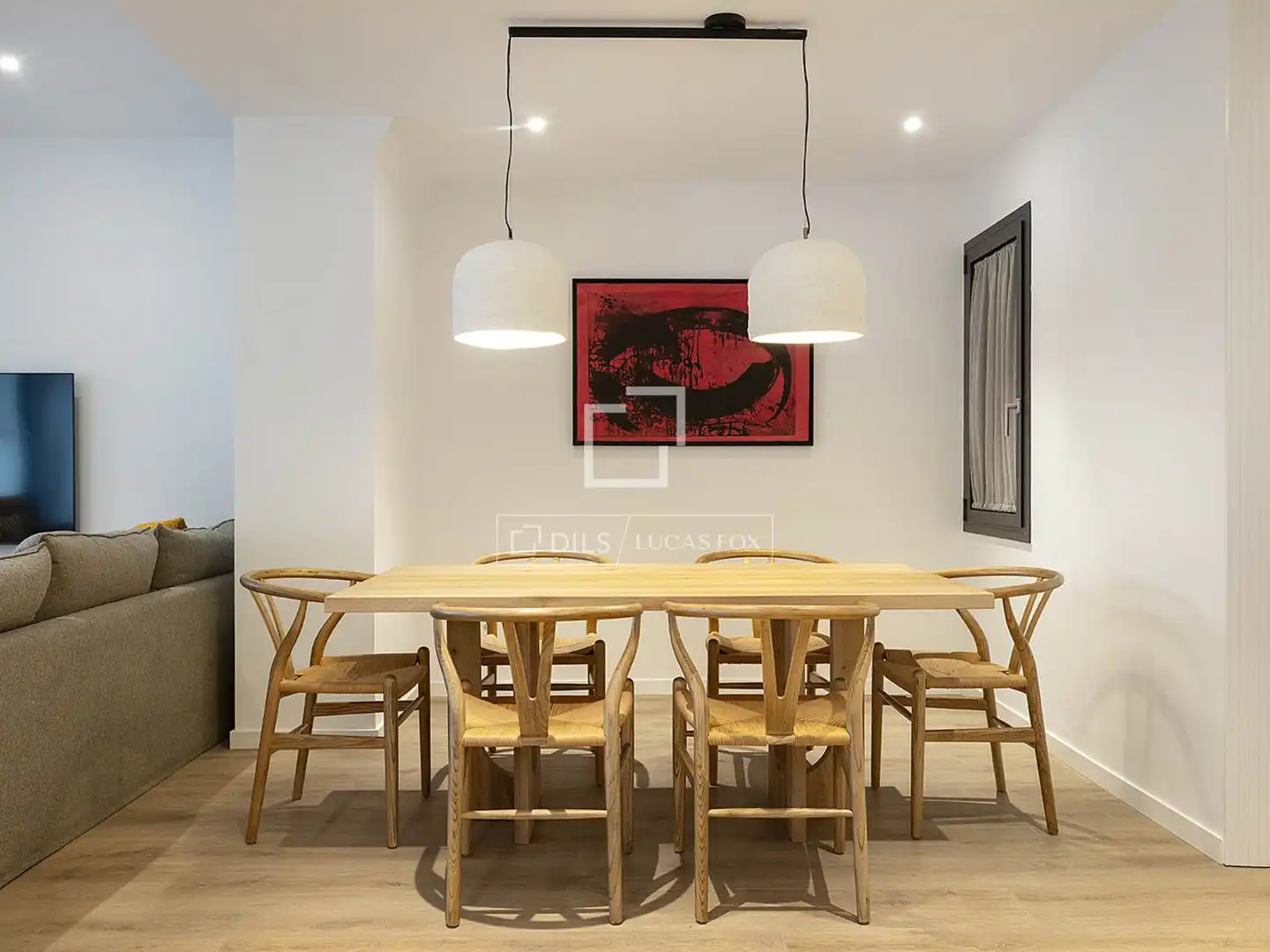 Dining room of Flat for rent in Barcelona  with Air Conditioner, Heating and Parquet flooring