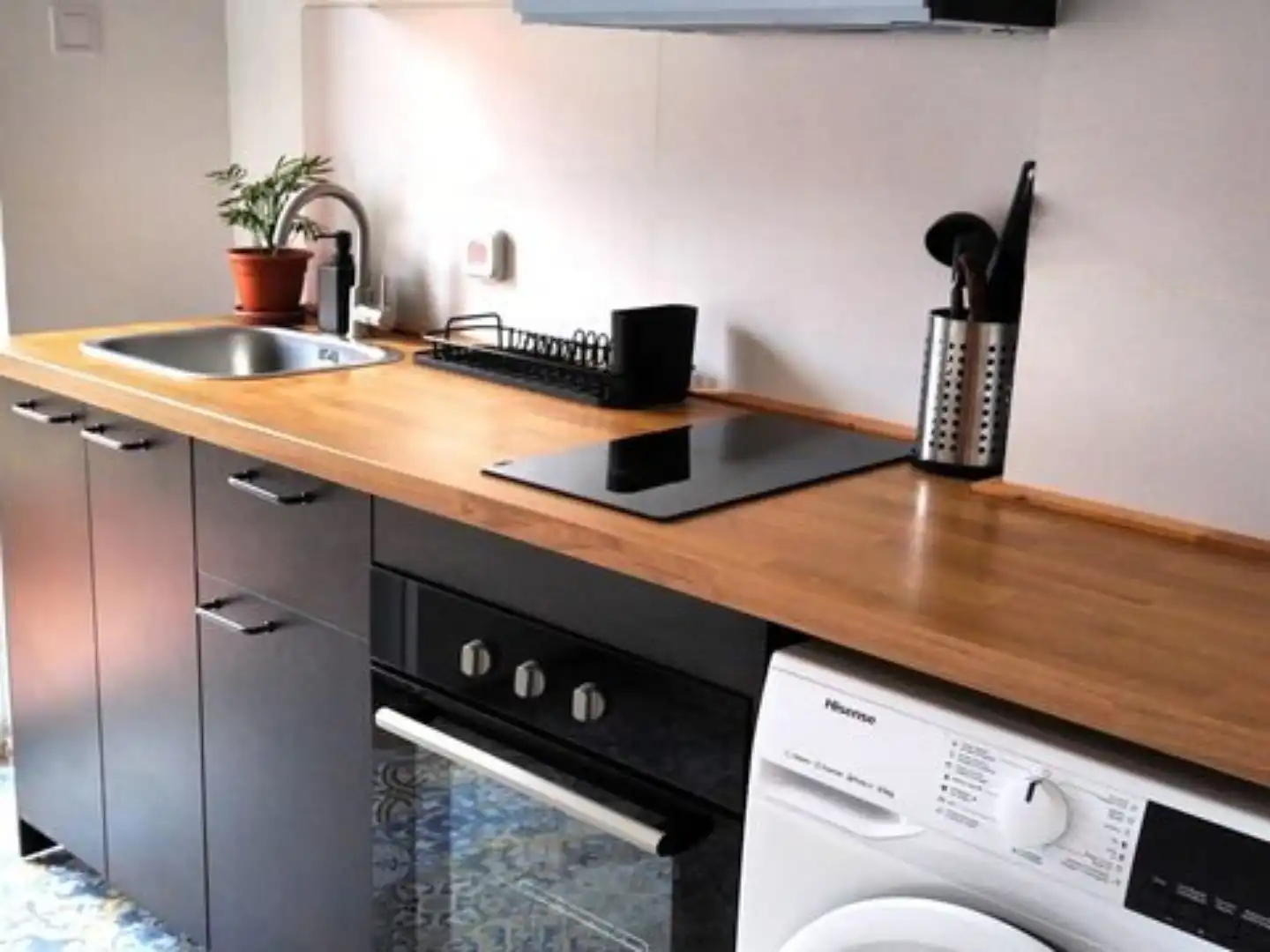 Kitchen of Flat for rent in Madrid  with Air Conditioner, Parquet flooring and Furnished
