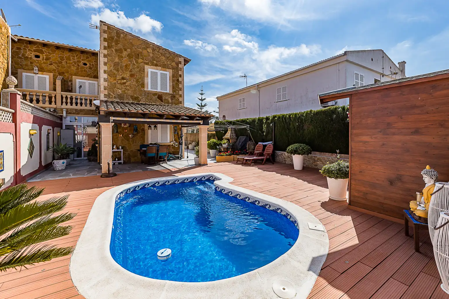 Piscina de Casa adosada en venda en Llucmajor amb Aire condicionat, Calefacció i Terrassa