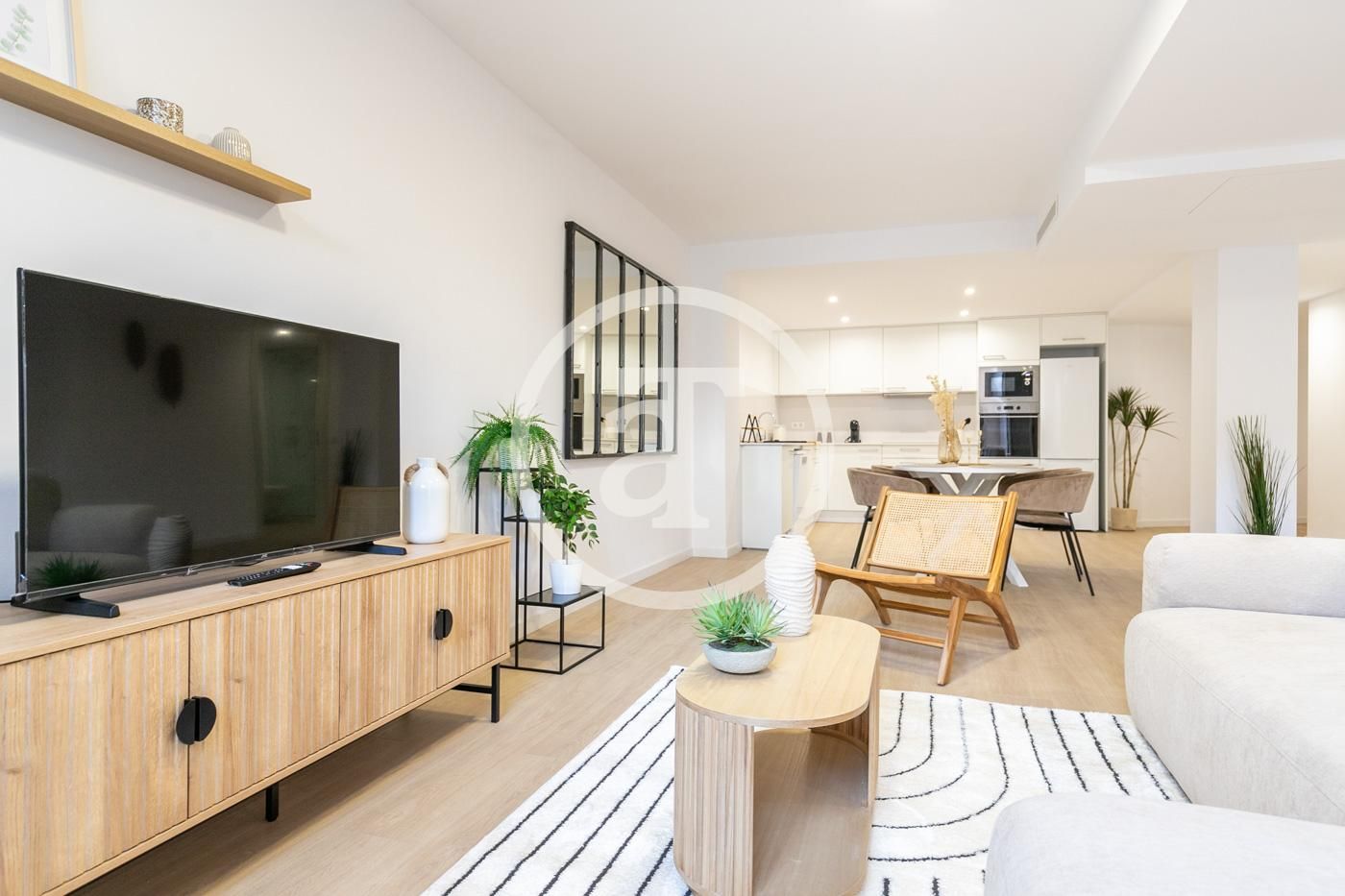 Sala d'estar de Pis de lloguer en  Barcelona Capital amb Aire condicionat, Calefacció i Moblat