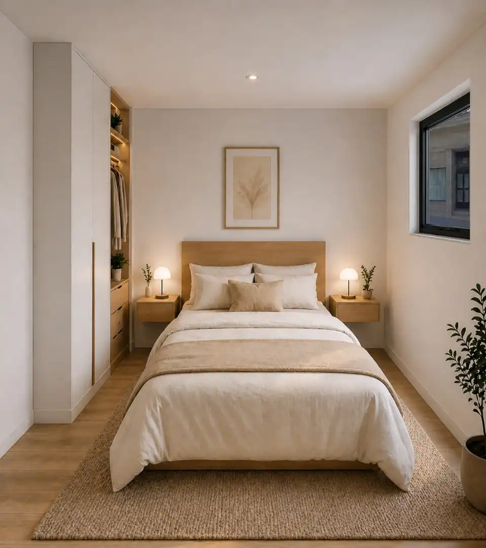 Schlafzimmer von Wohnungen zum Verkauf in Sanxenxo mit Klimaanlage, Heizung und Parkett