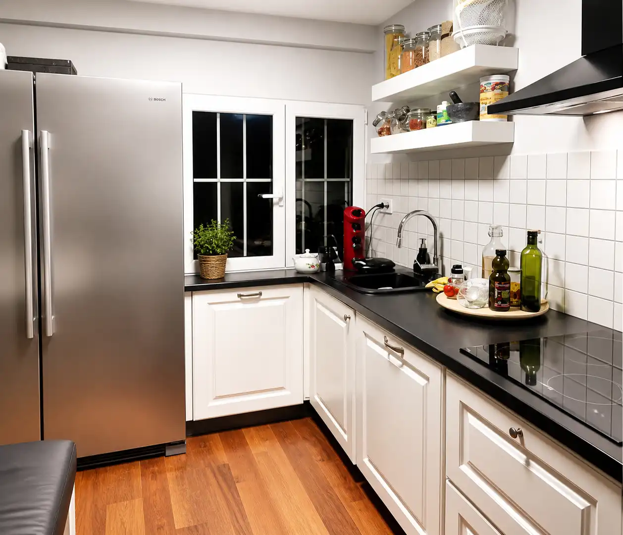 Kitchen of Flat for rent in Santander  with Heating, Terrace and Furnished