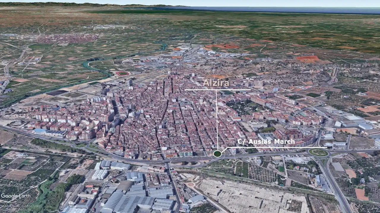 Vista exterior de Oficina en venta en Alzira