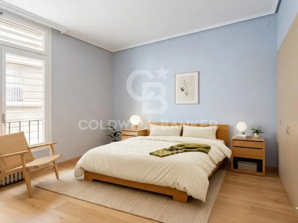 Schlafzimmer von Wohnung zum Verkauf in Barcelona mit Privatgarten, Terrasse und Gemeinschaftspool
