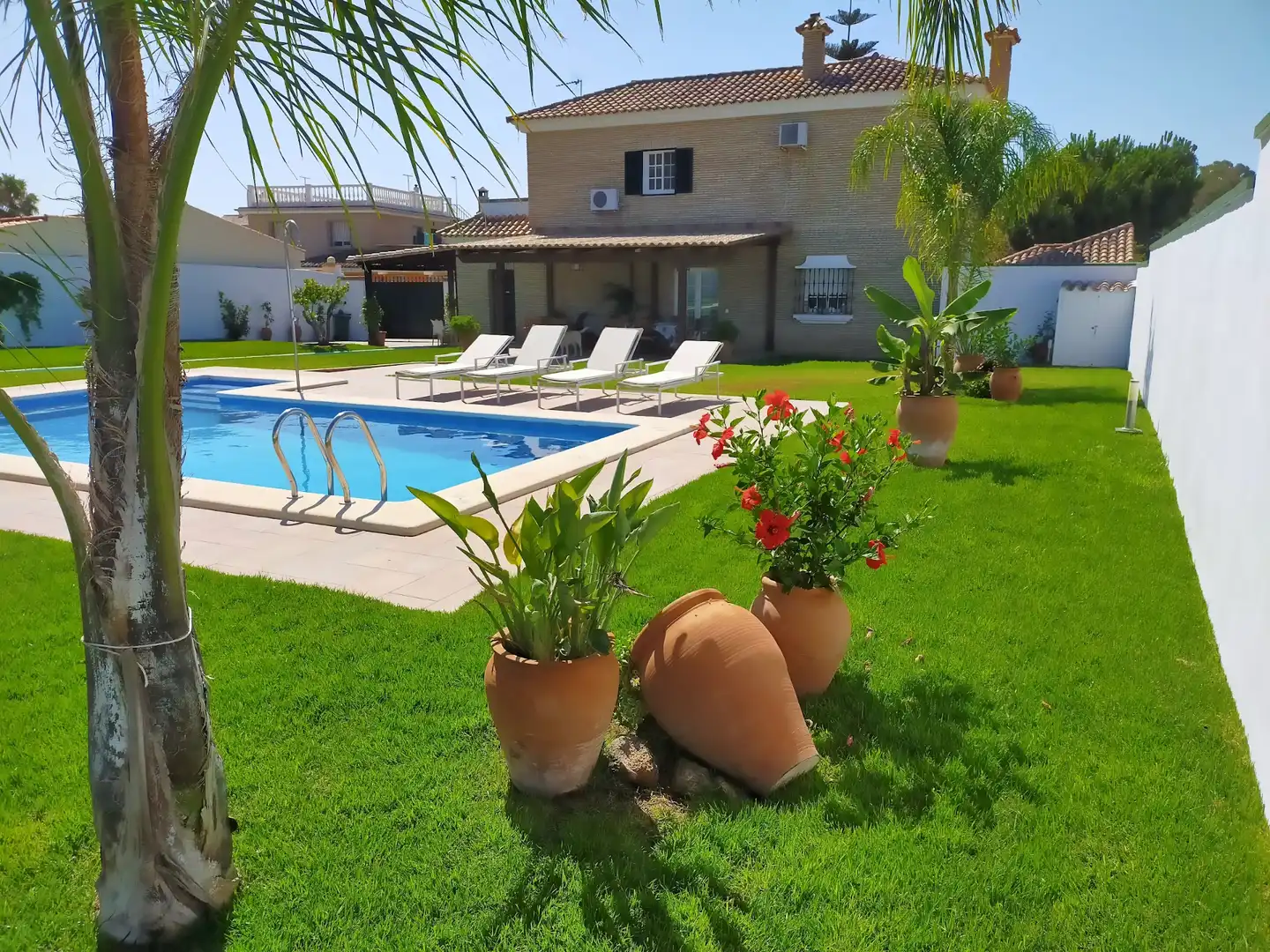 Piscina de Casa o xalet en venda en El Puerto de Santa María amb Jardí privat, Terrassa i Piscina