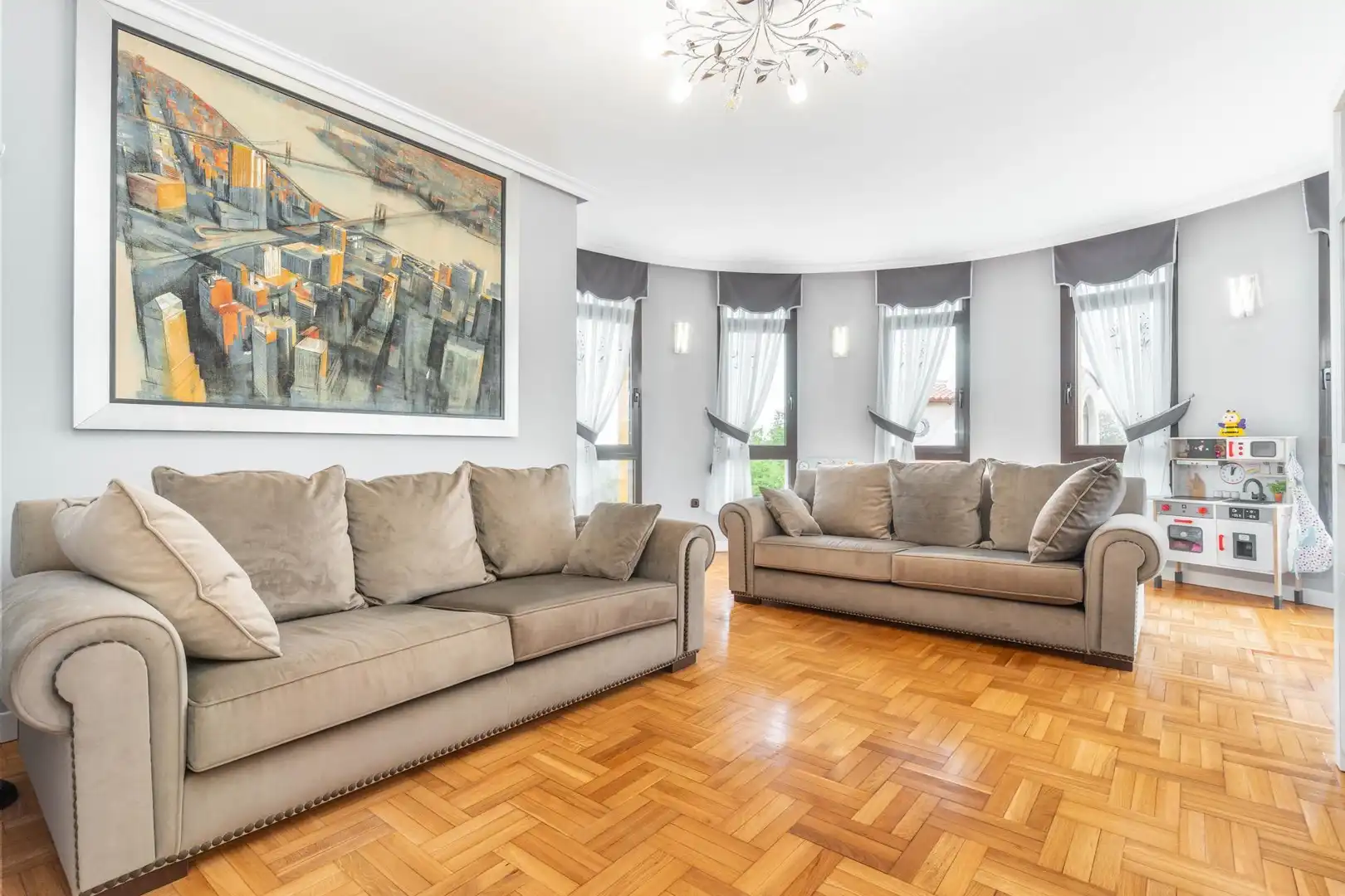 Living room of Houses for sale in Langreo  with Heating, Private garden and Terrace
