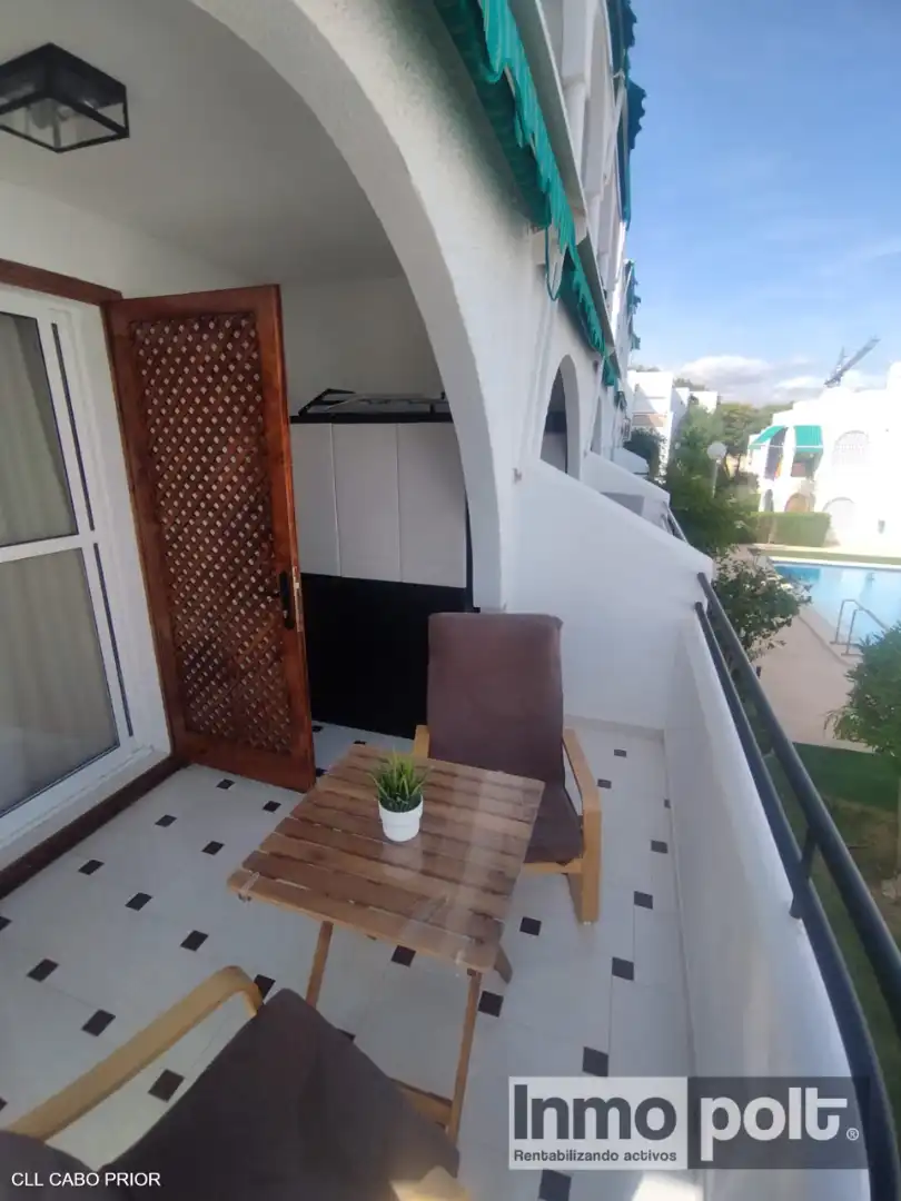 Terraza de Estudio de alquiler en Mazarrón con Aire acondicionado, Amueblado y Horno
