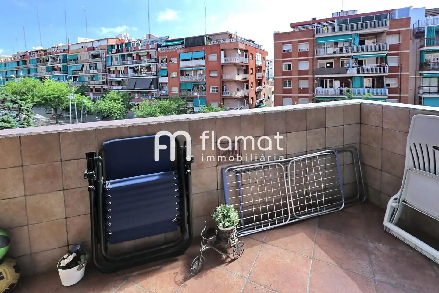 Terrasse von Wohnung zum Verkauf in Badalona mit Klimaanlage, Heizung und Balkon