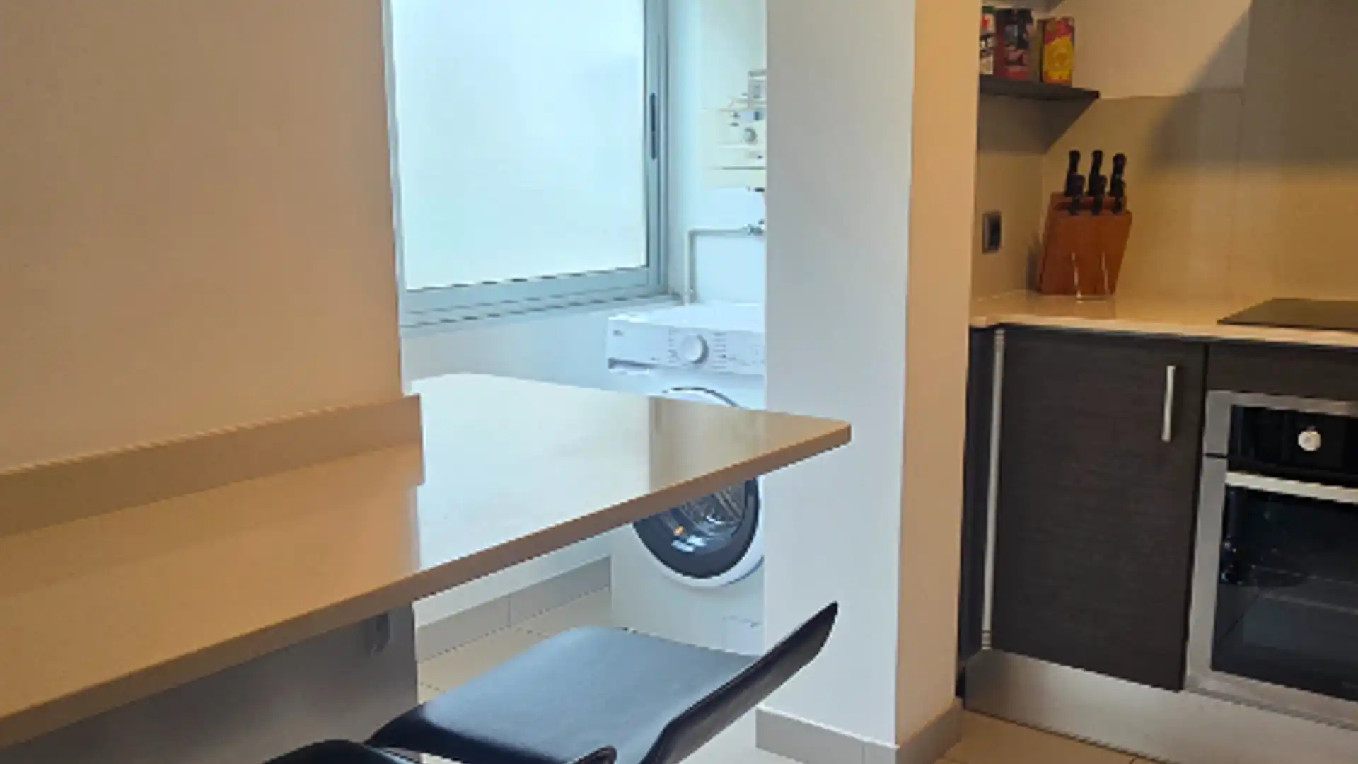 Kitchen of Flat for sale in Badalona  with Air Conditioner, Heating and Oven