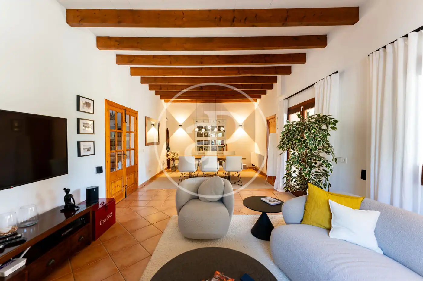 Living room of Houses for sale in Algaida  with Air Conditioner, Heating and Private garden