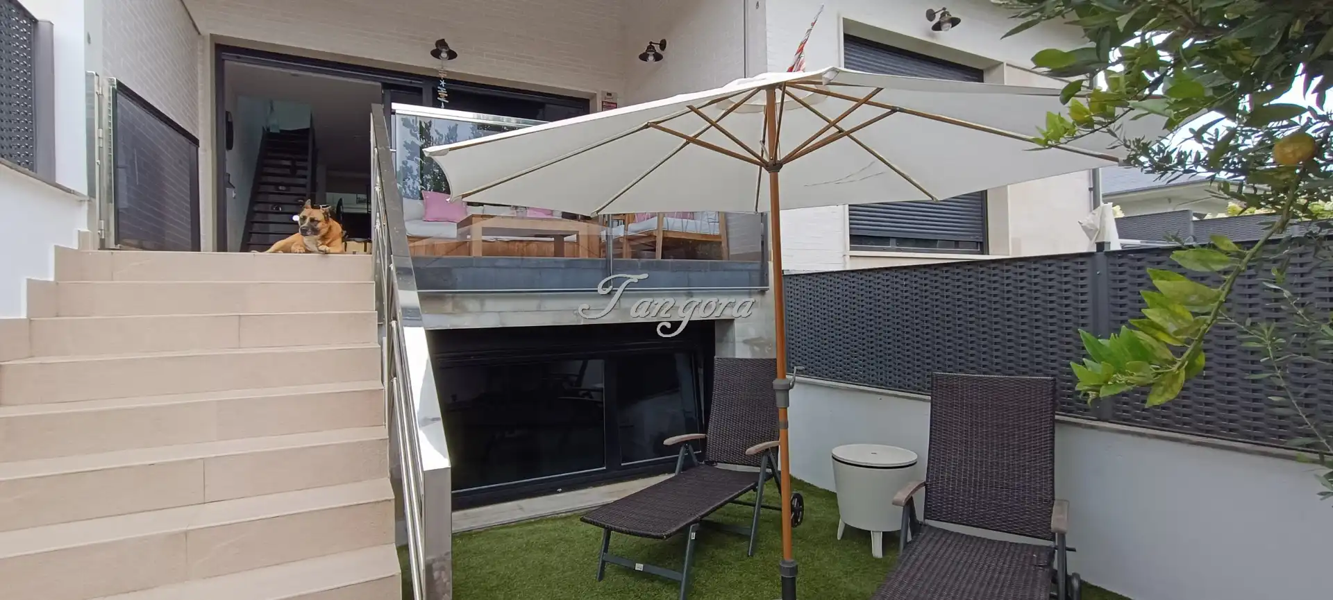 Terrassa de Casa adosada en venda en Sopela amb Calefacció, Jardí privat i Parquet