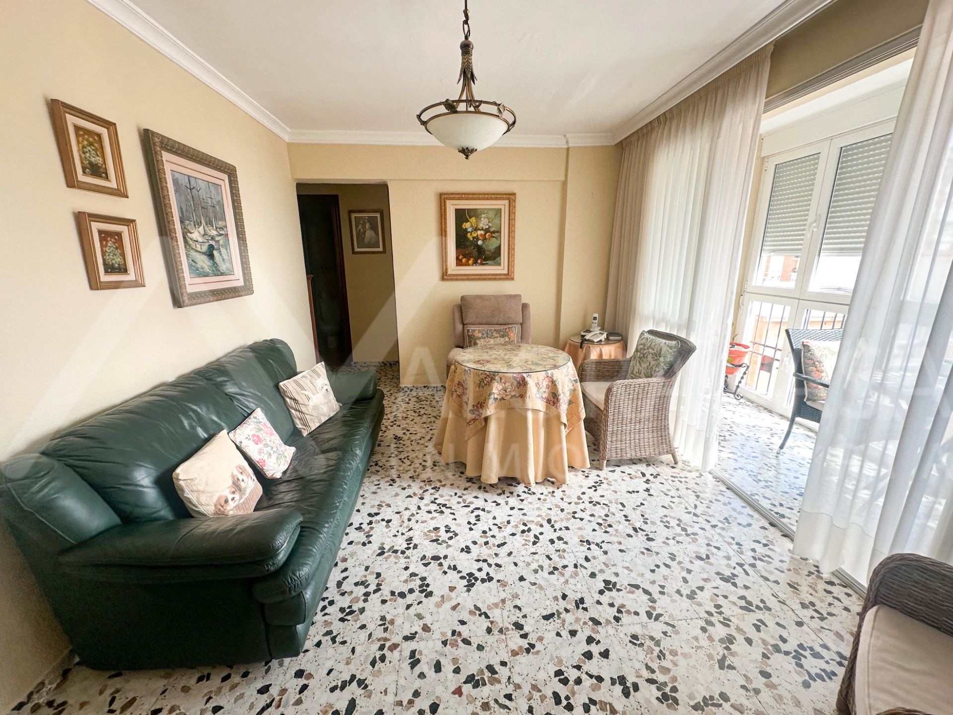 Sala de estar de Piso en venta en Málaga Capital con Aire acondicionado, Terraza y Amueblado