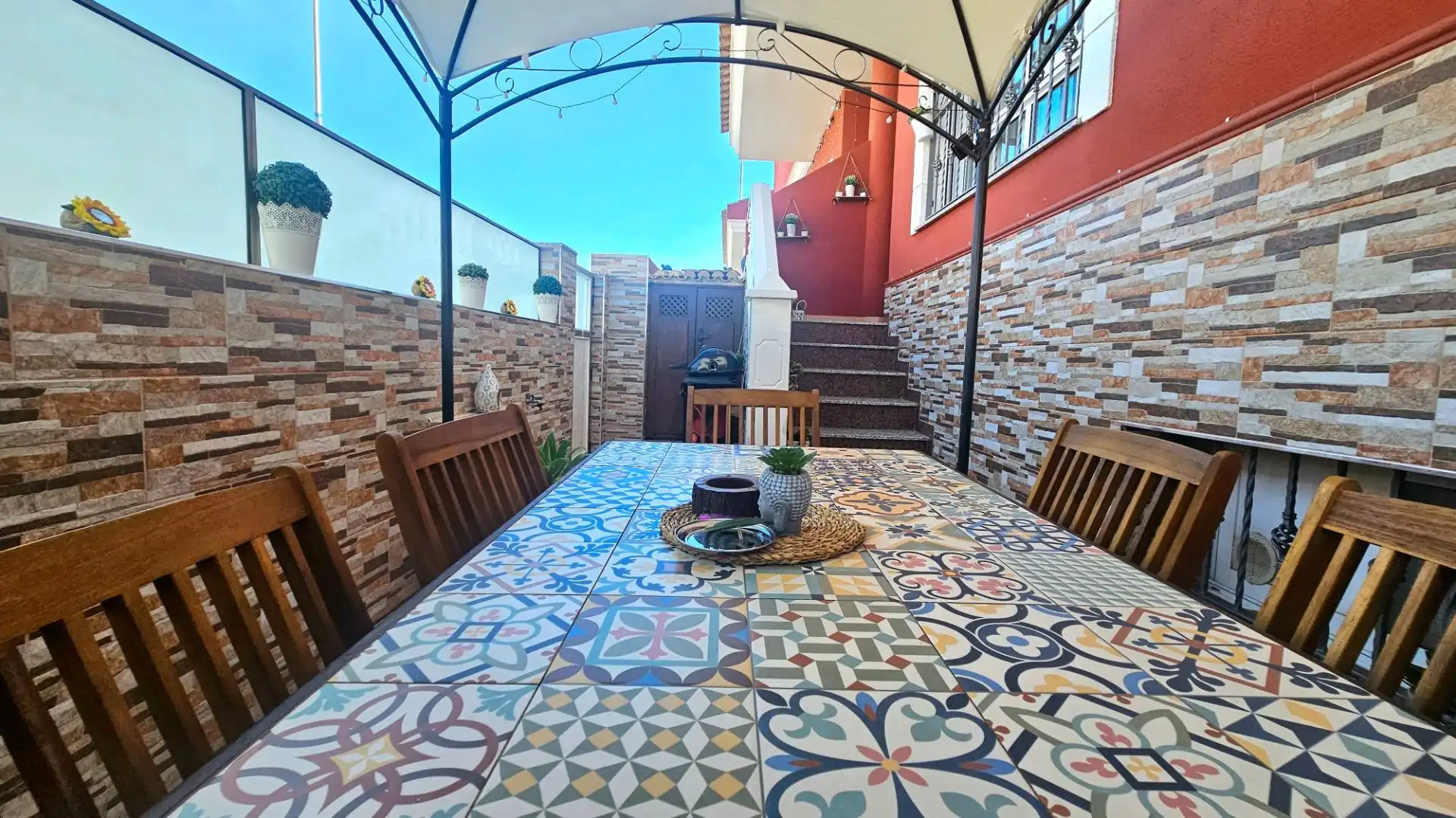 Terrassa de Casa adosada en venda en Cartagena amb Aire condicionat, Jardí privat i Terrassa