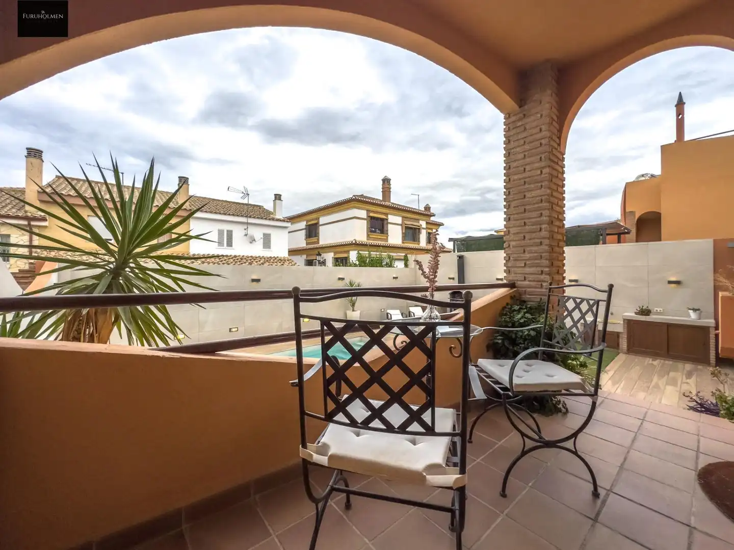 Terrassa de Casa adosada en venda en Las Gabias amb Aire condicionat, Calefacció i Jardí privat