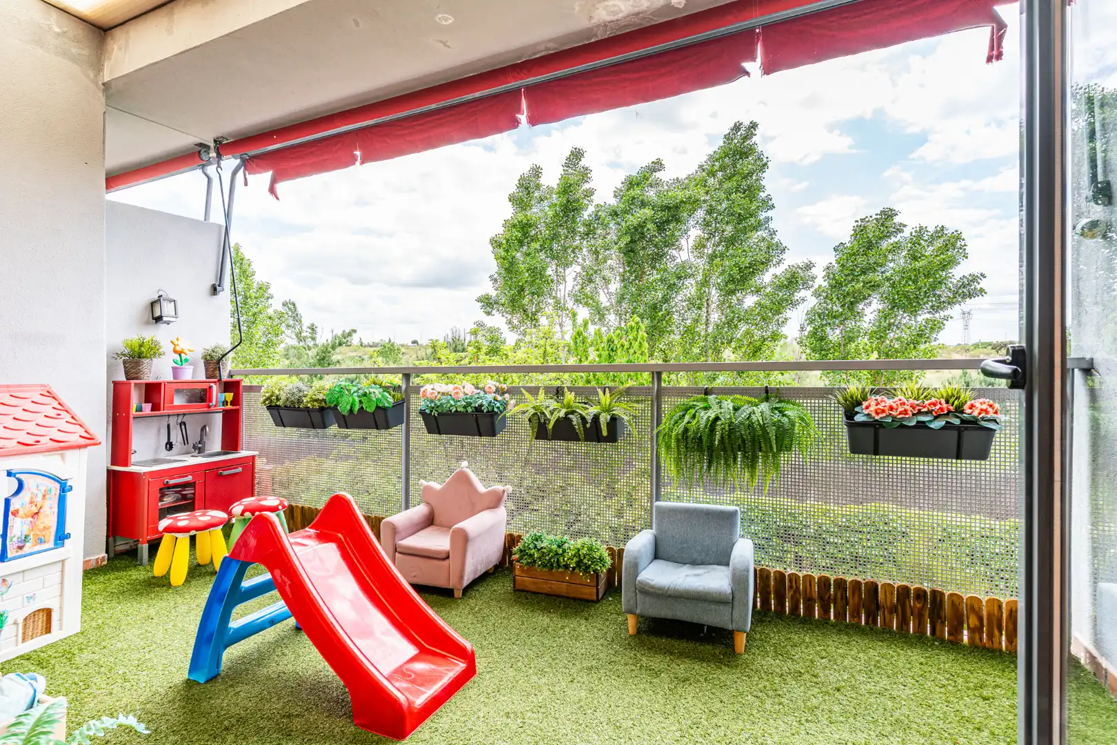 Terrasse von Wohnung zum Verkauf in Las Rozas de Madrid mit Klimaanlage, Heizung und Parkett