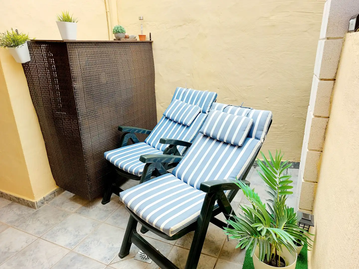 Terrasse von Maisonette zur Miete in San Bartolomé de Tirajana mit Klimaanlage, Privatgarten und Terrasse