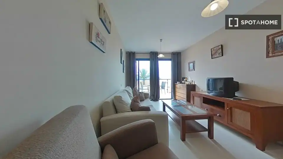 Sala d'estar de Estudi per a compartir en Mojácar amb Aire condicionat i Terrassa