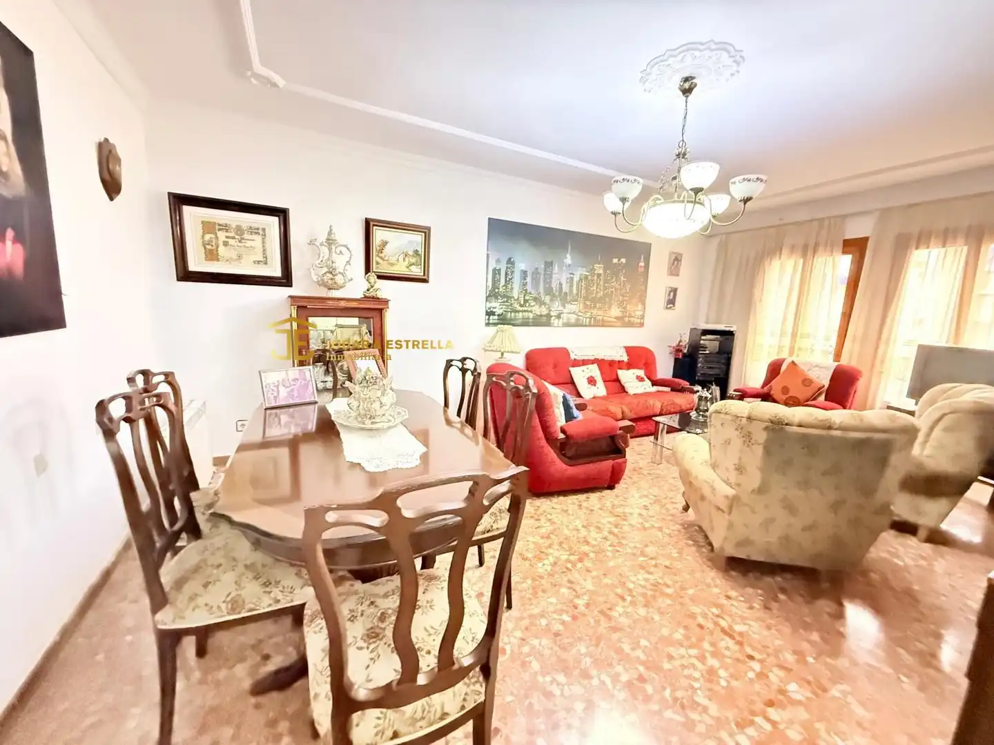 Sala de estar de Piso en venta en Lorca con Trastero, Amueblado y Balcón
