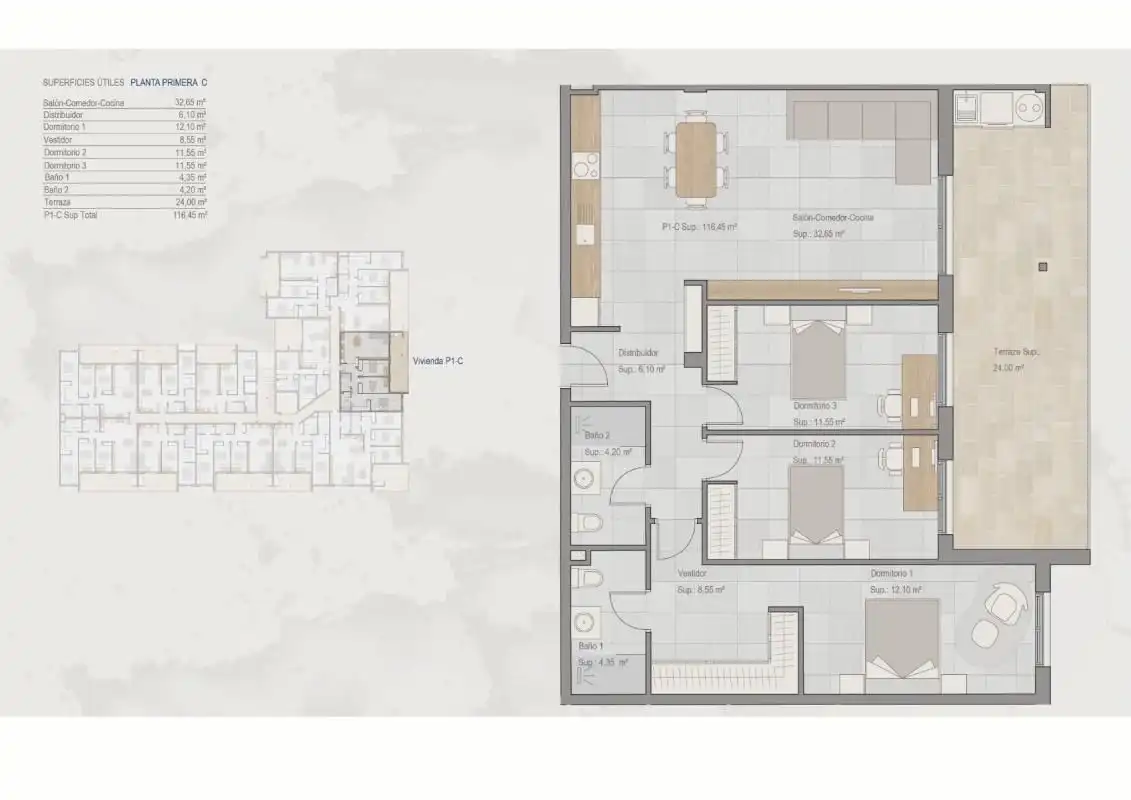 Apartament amb piscina en venda a Torre-Pacheco ciudad, imagen 7