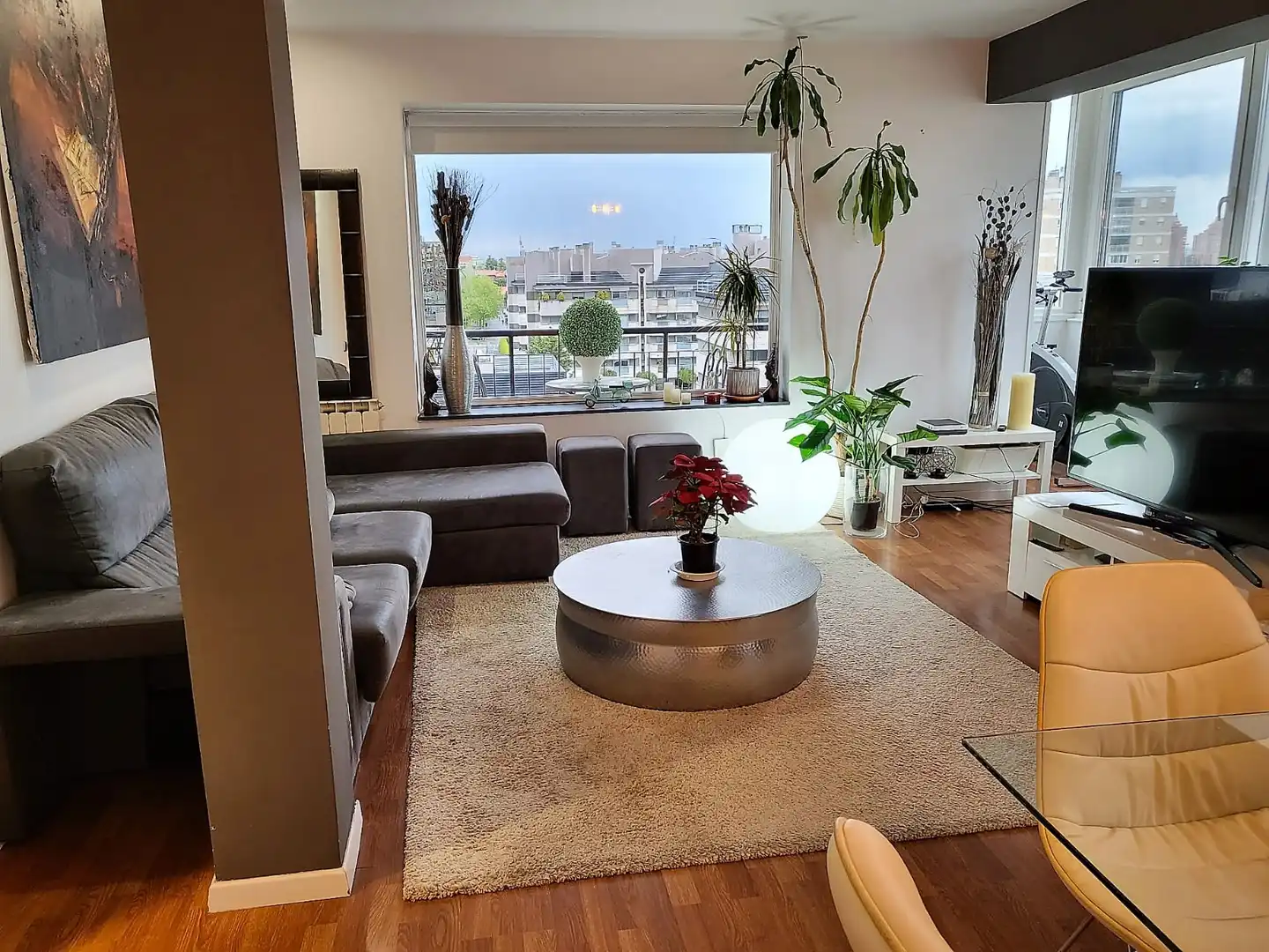 Sala de estar de Piso de alquiler en Madrid con Aire acondicionado, Calefacción y Terraza