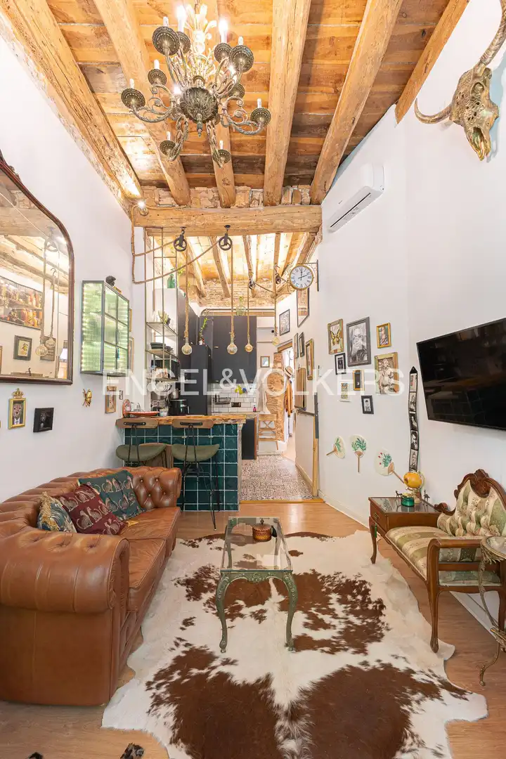 Küche von Maisonette zum Verkauf in Barcelona mit Klimaanlage, Heizung und Möbliert