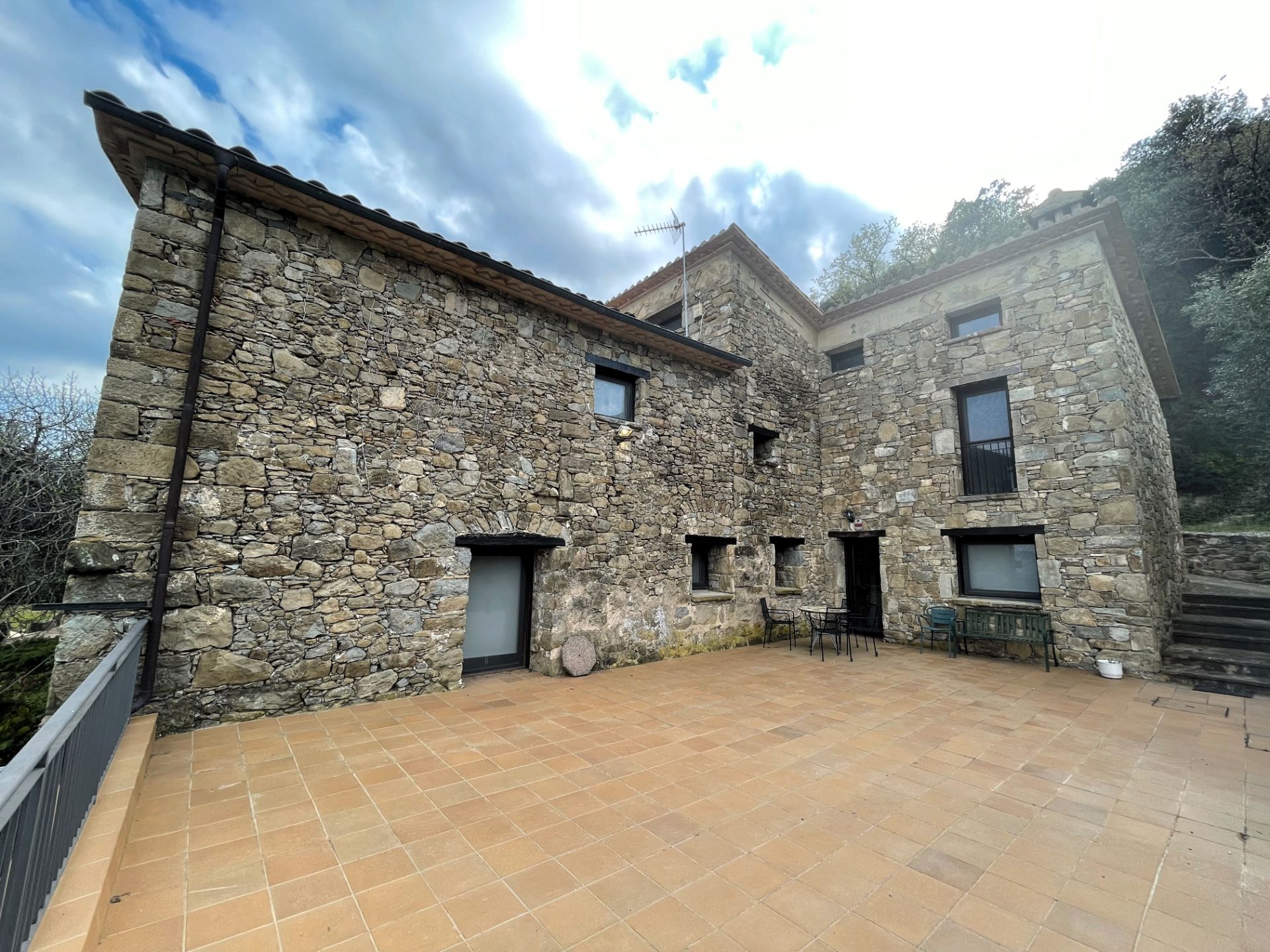 Exterior view of Country house for sale in Mieres (Girona)  with Heating, Parquet flooring and Terrace