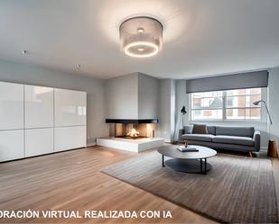 Living room of Flat for sale in A Coruña Capital   with Heating, Parquet flooring and Storage room