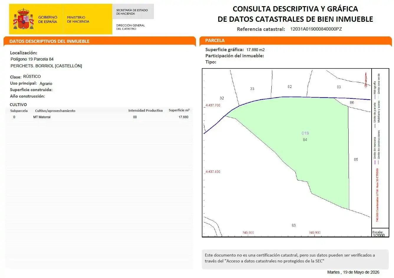 Rural land for sale in Borriol, imagen 15