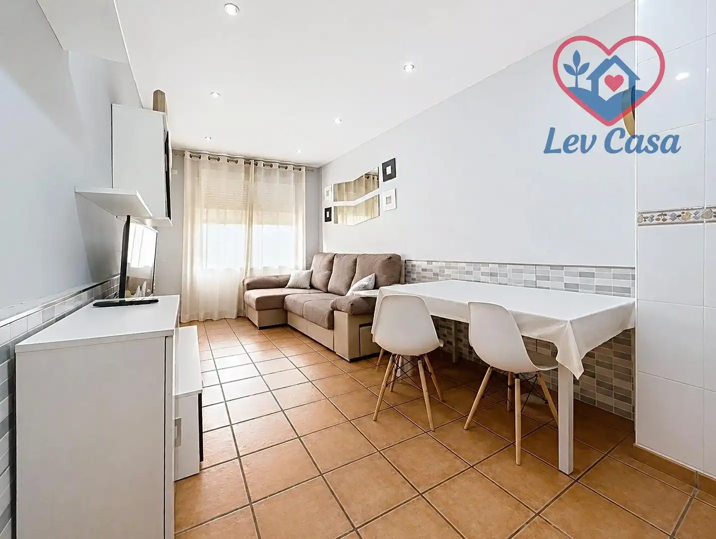 Sala d'estar de Apartament en venda en Fuente Álamo de Murcia amb Aire condicionat, Calefacció i Moblat