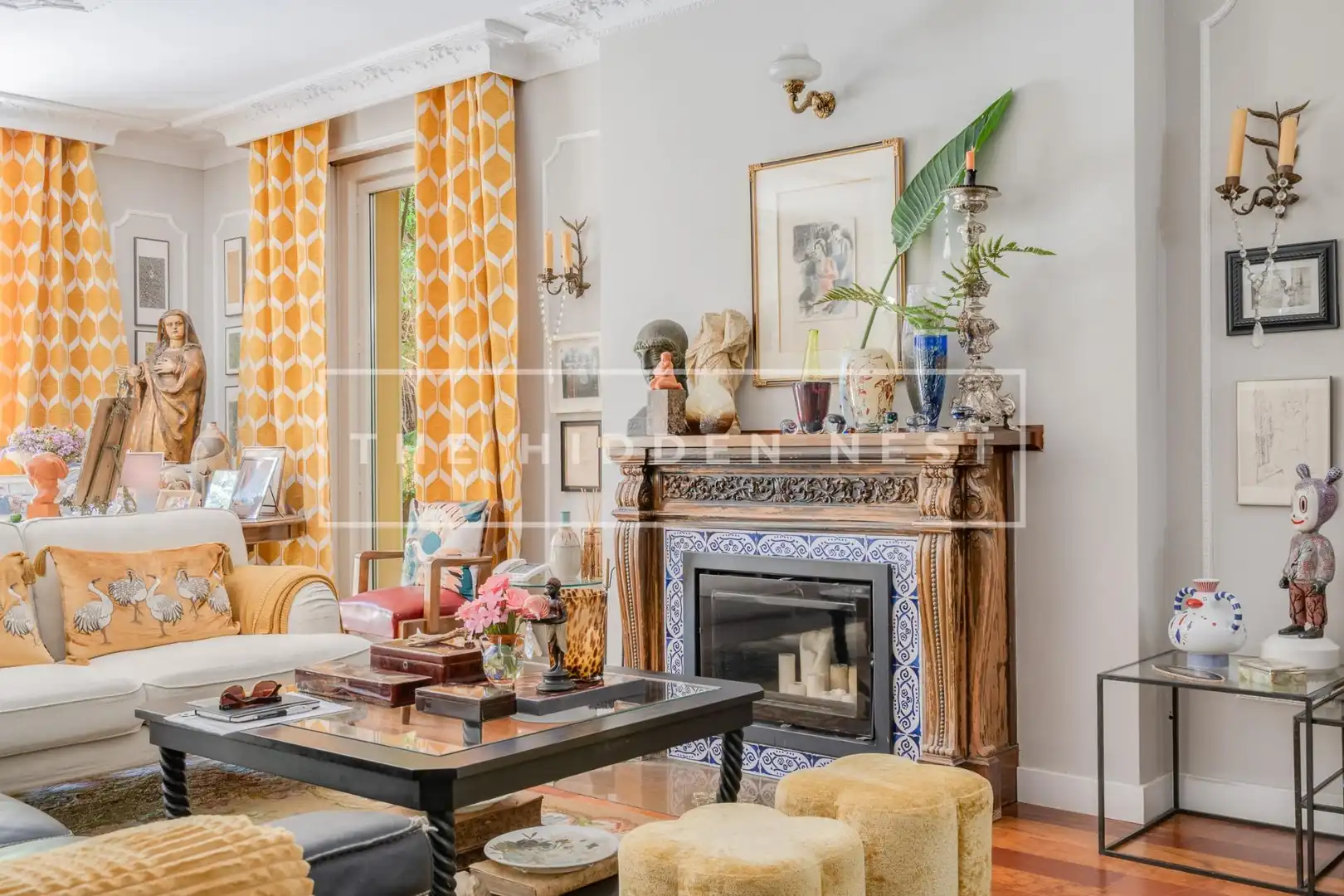 Sala d'estar de Casa o xalet en venda en Sant Cugat del Vallès amb Aire condicionat, Calefacció i Jardí privat