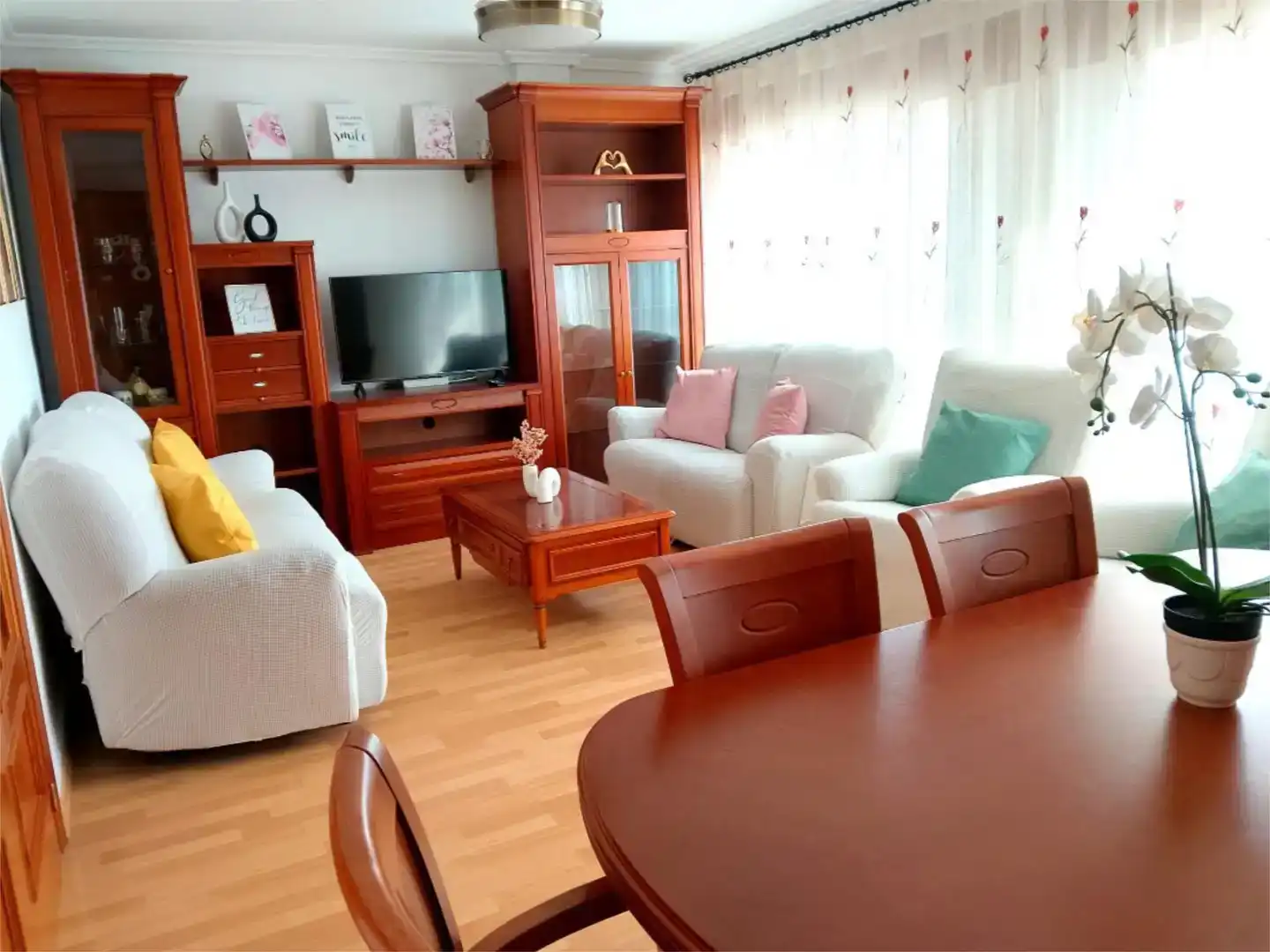 Sala d'estar de Pis per a compartir en Albacete amb Aire condicionat, Parquet i Moblat