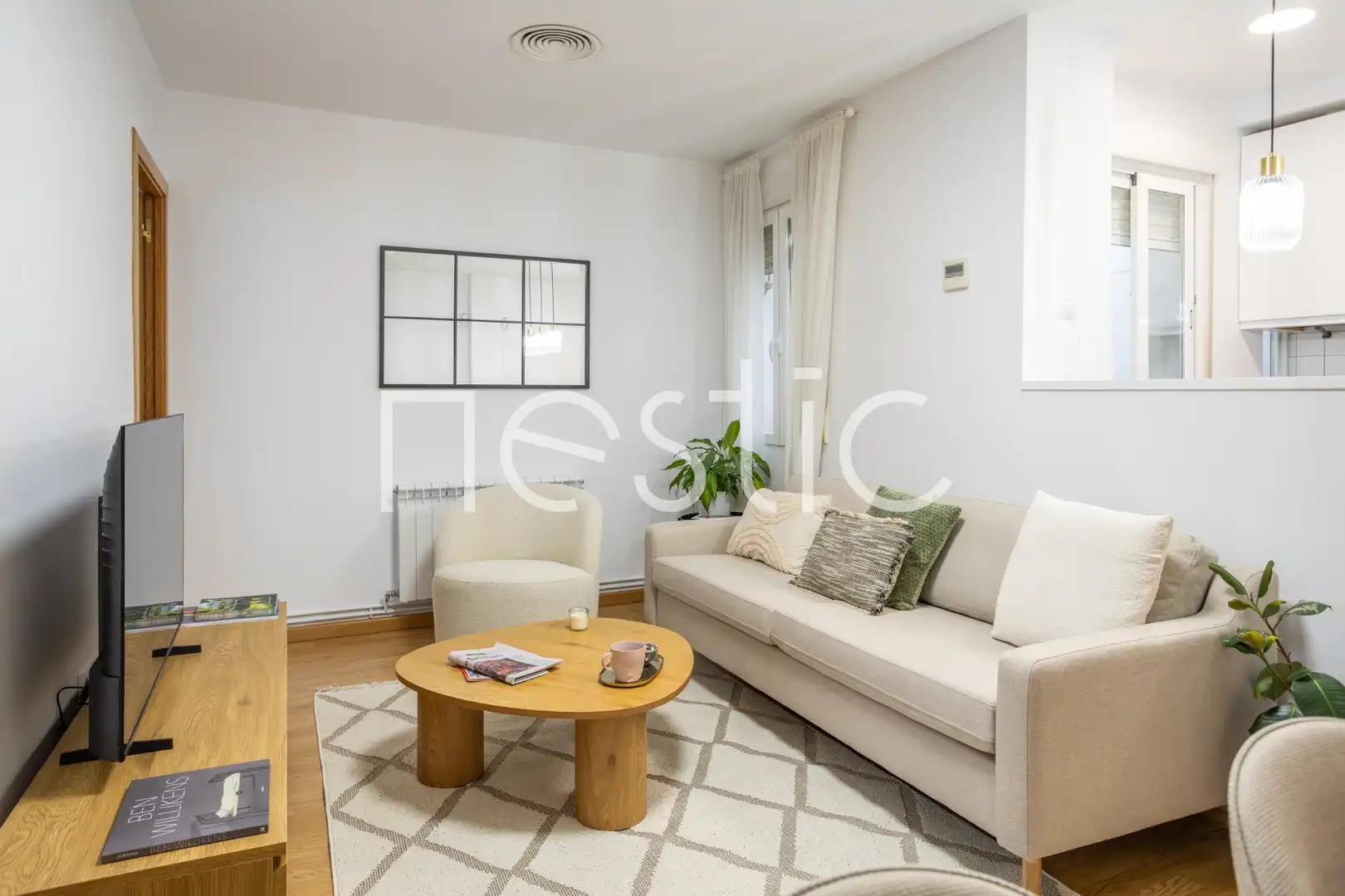 Wohnzimmer von Wohnungen zur Miete in Madrid mit Klimaanlage, Heizung und Möbliert