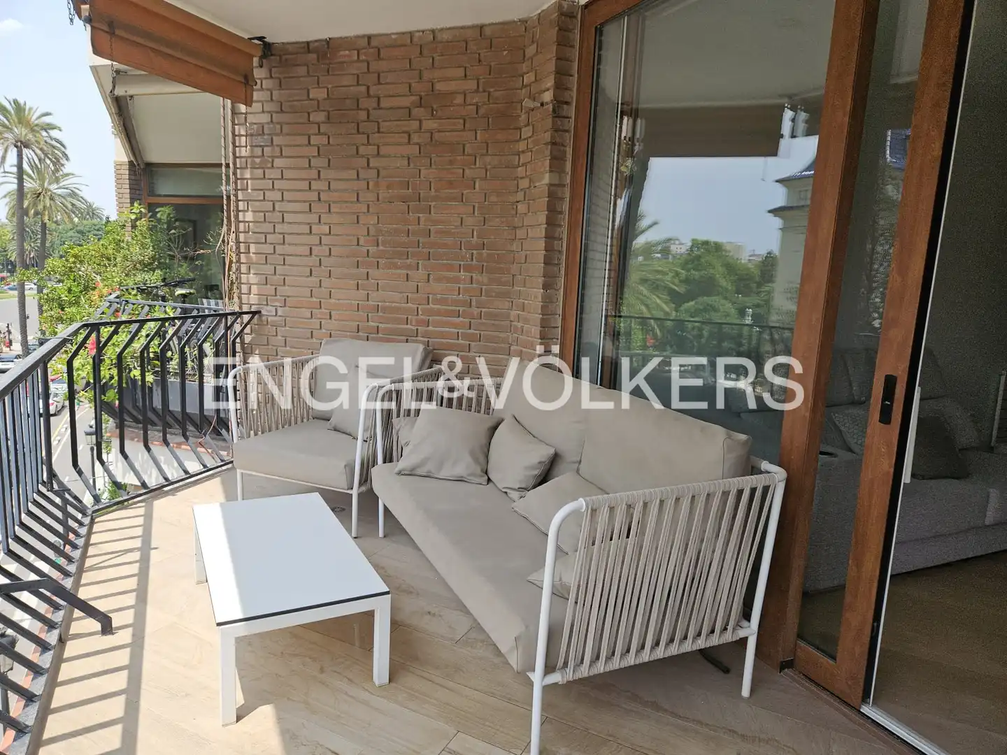 Terrasse von Wohnung zur Miete in Valencia mit Klimaanlage, Heizung und Parkett