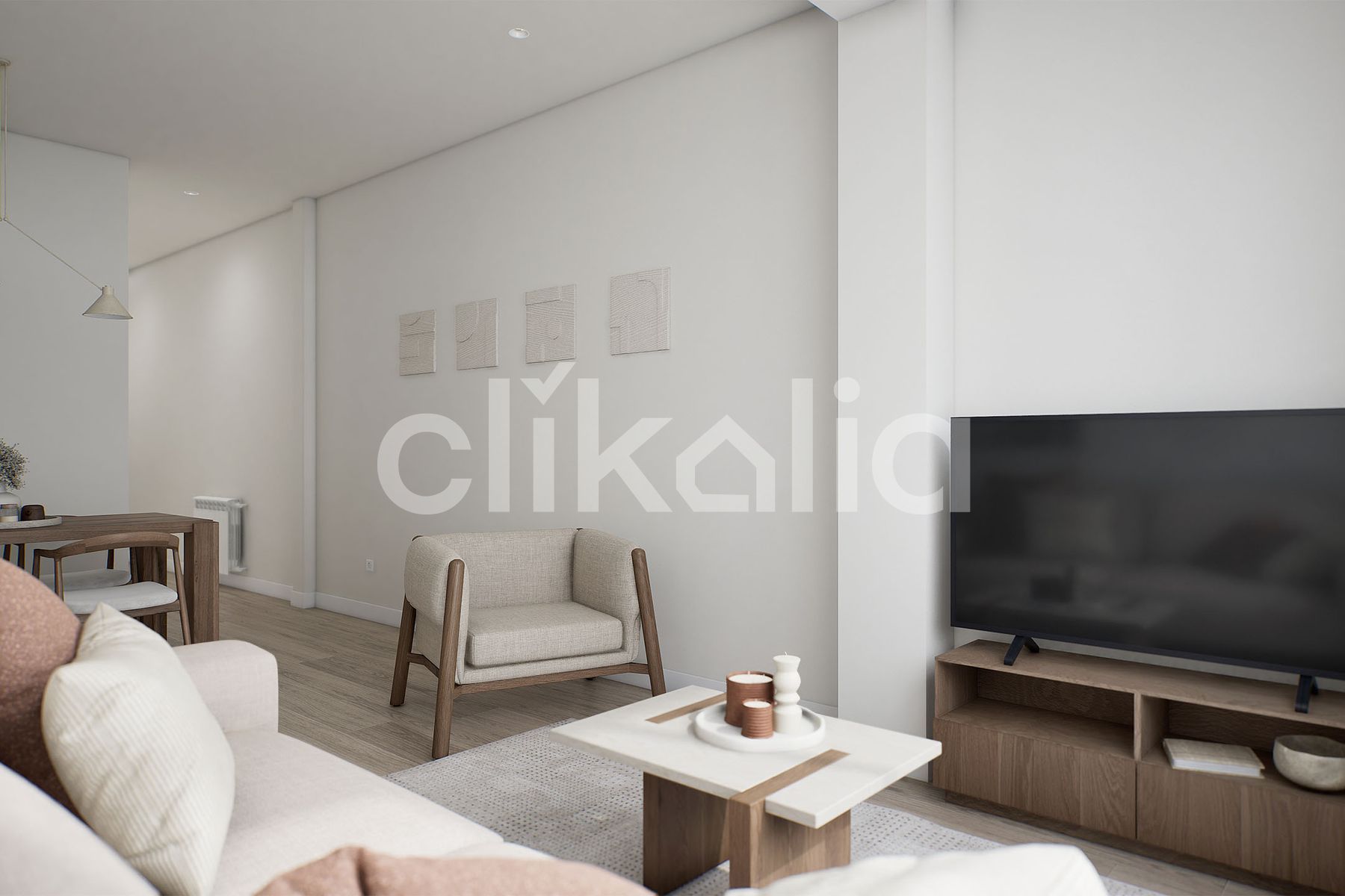 Sala d'estar de Pis en venda en  Barcelona Capital amb Aire condicionat i Calefacció