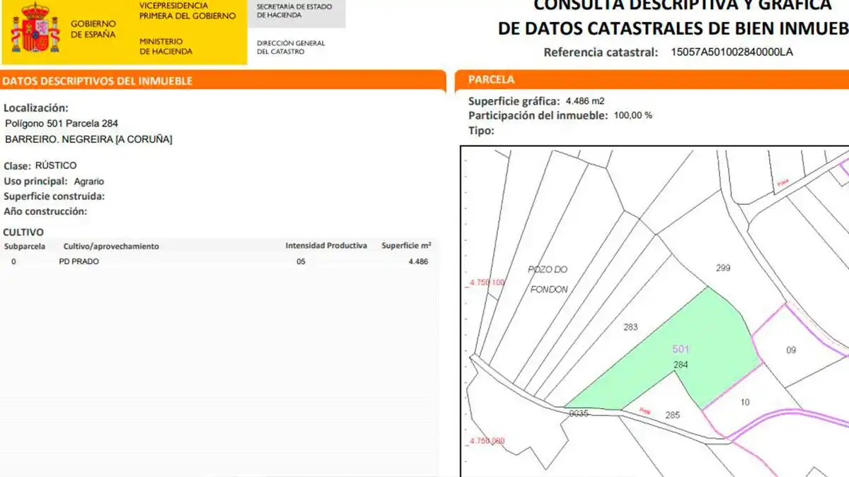 Residential zum Verkauf in BARREIROS,(LOGROSA) PG 501 PARC. 284, -1, Negreira