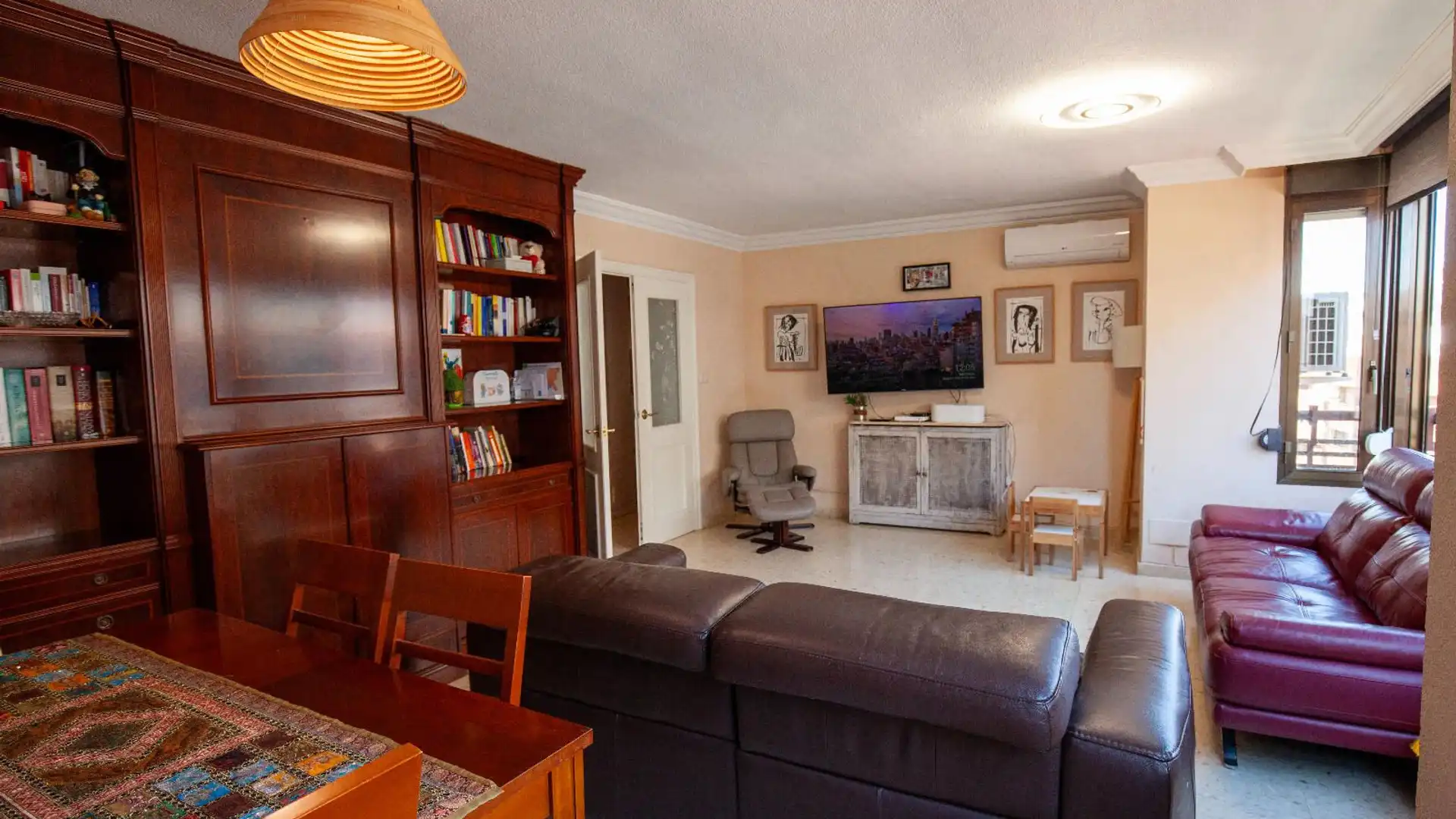 Sala de estar de Ático en venta en Alicante / Alacant con Aire acondicionado, Calefacción y Terraza