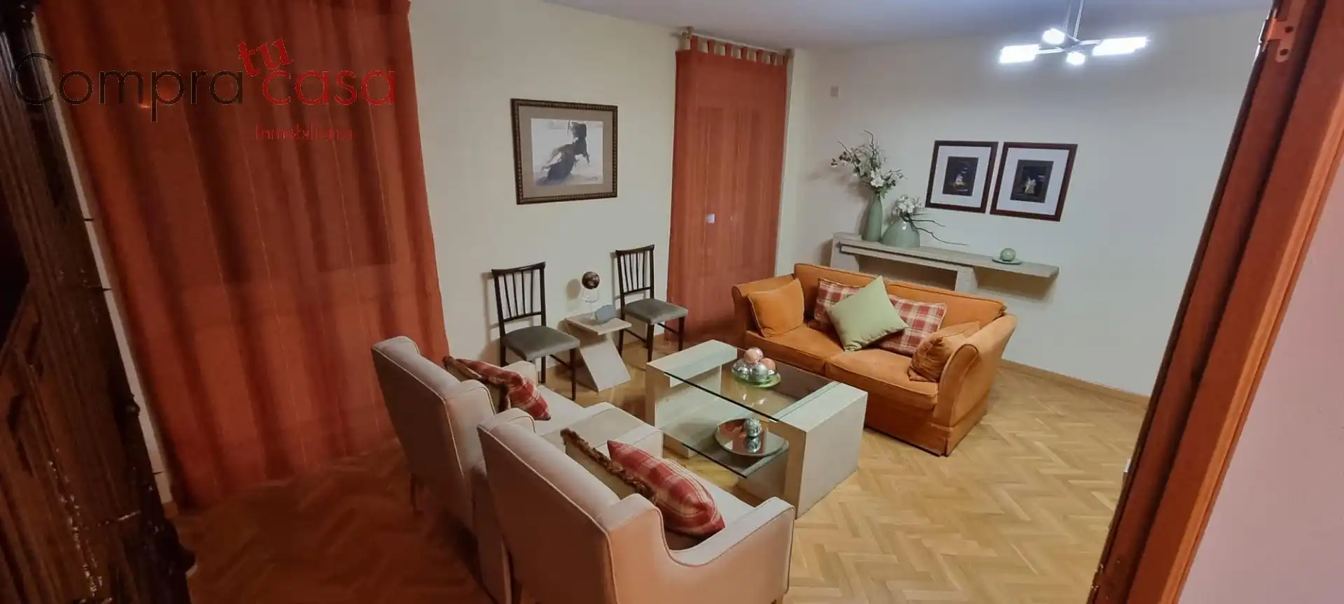 Living room of Flat for sale in Segovia  with Heating, Private garden and Parquet flooring