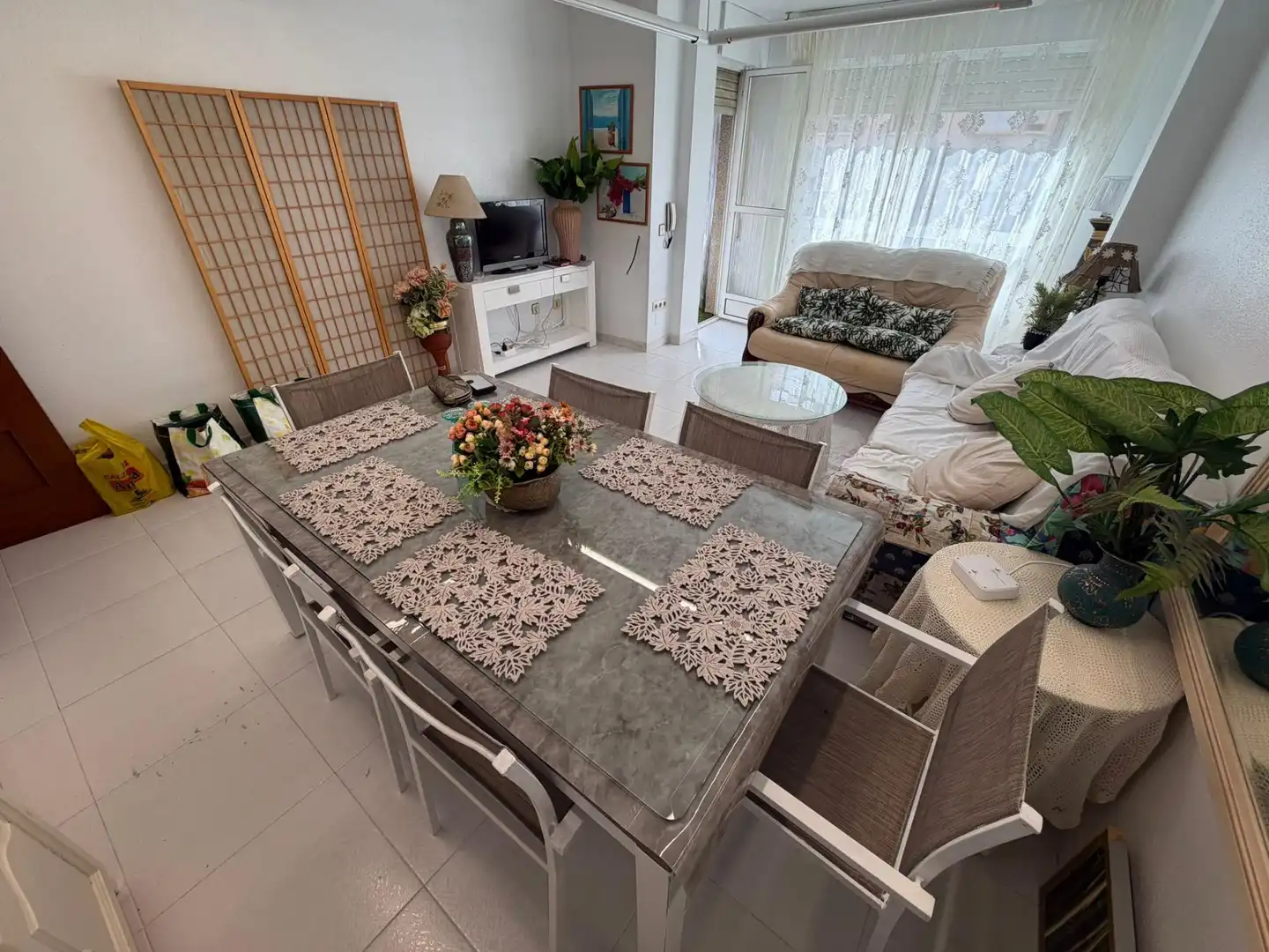 Dining room of Flat for sale in Águilas  with Terrace, Storage room and Furnished