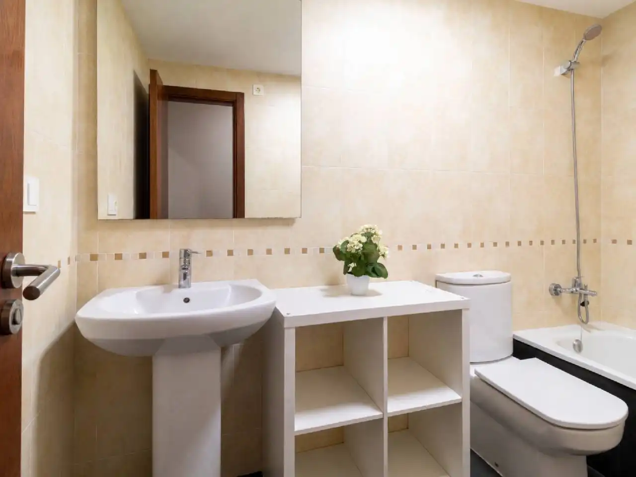 Bathroom of Flat for sale in Teo  with Heating, Terrace and Furnished