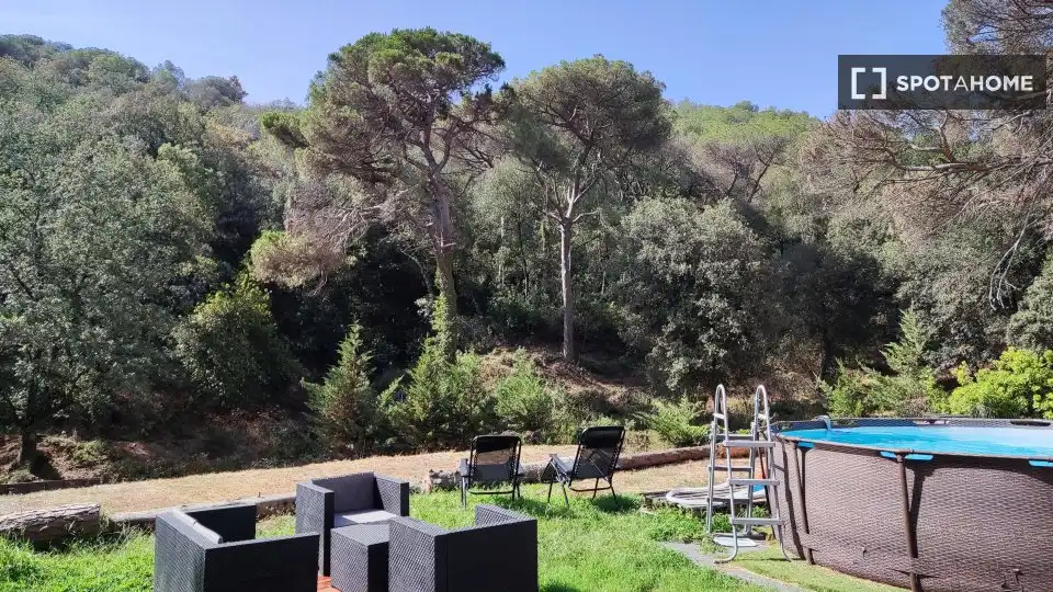 Terrassa de Pis de lloguer en Vallromanes amb Aire condicionat, Calefacció i Moblat