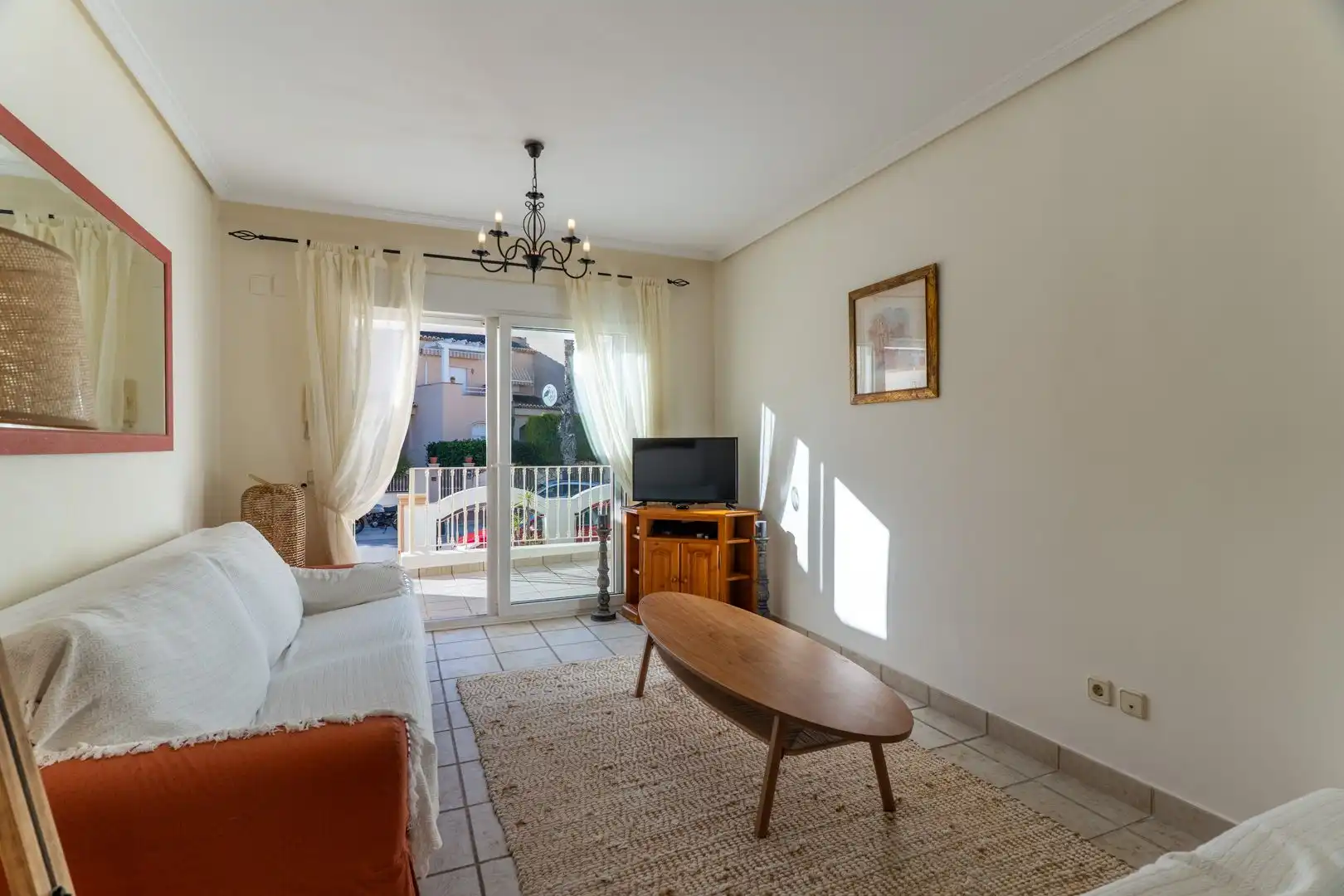 Sala de estar de Casa adosada en venta en Jávea / Xàbia con Aire acondicionado, Calefacción y Jardín privado