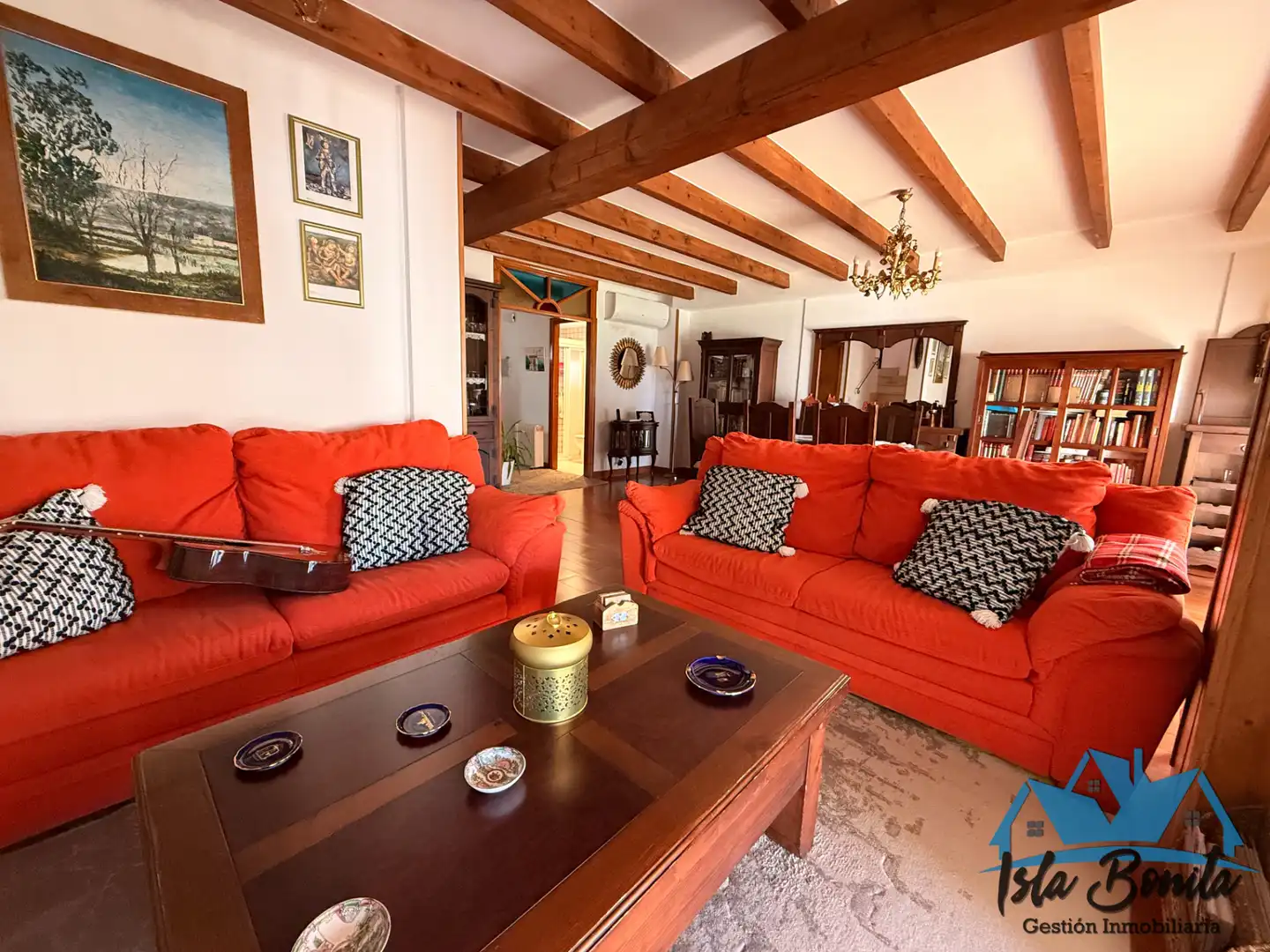 Sala d'estar de Casa adosada en venda en Llucmajor amb Aire condicionat, Calefacció i Jardí privat