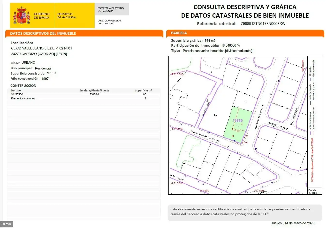 Vista exterior de Piso en venta en Carrizo con Calefacción y Terraza