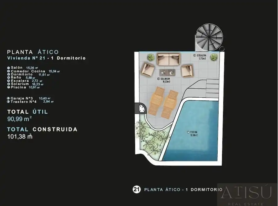 Ático con piscina en venta en Centro, imagen 14
