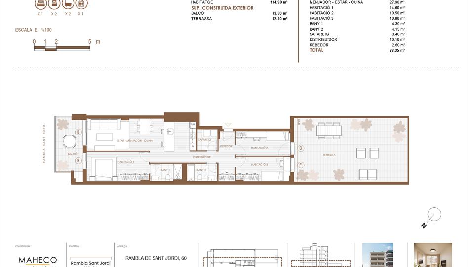 Foto 1 de Piso en venta en Rambla de Sant Jordi, 60, Centre, Barcelona