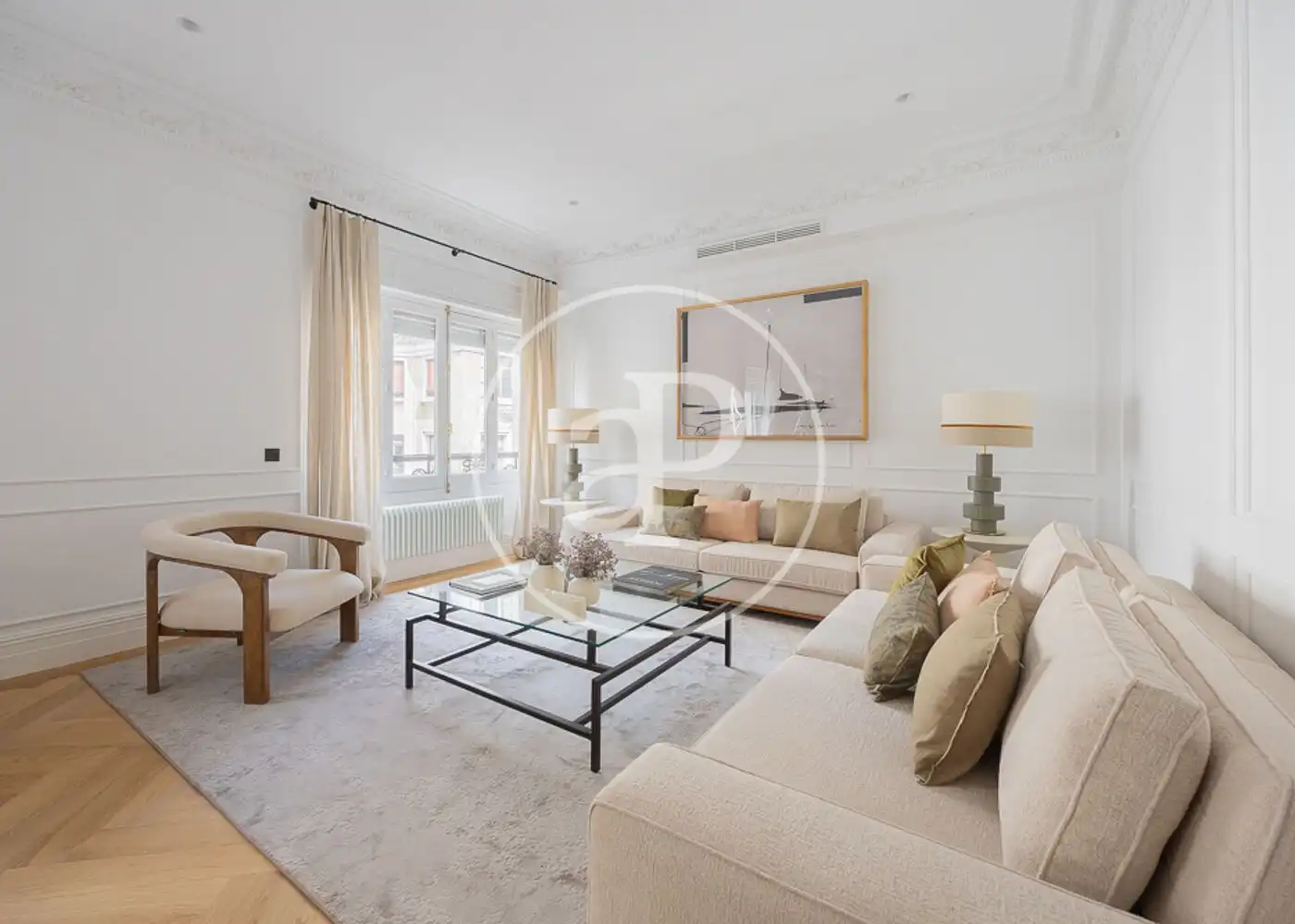 Wohnzimmer von Wohnung zum Verkauf in Madrid mit Klimaanlage, Heizung und Terrasse