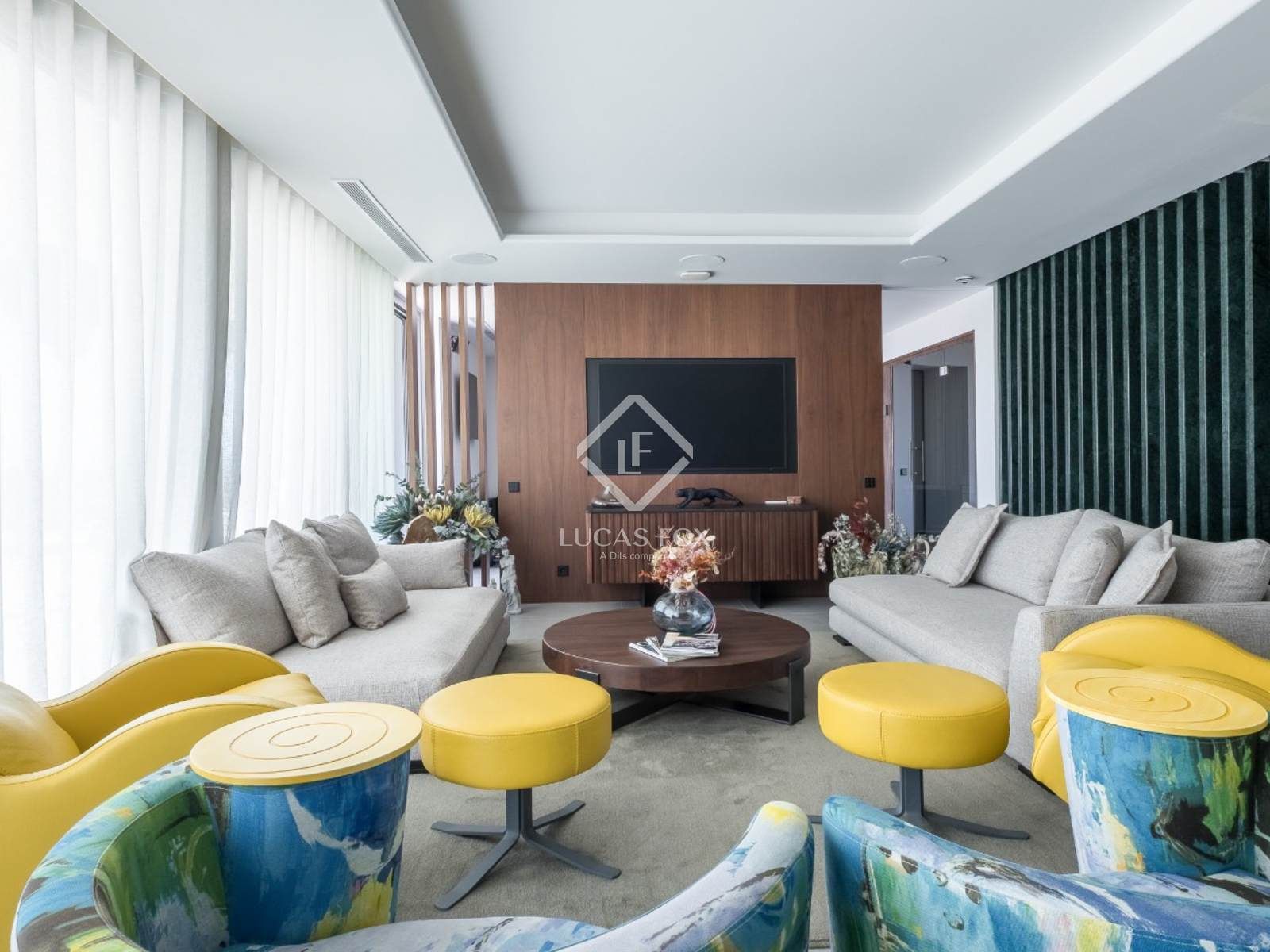 Sala d'estar de Casa o xalet de lloguer en Castelldefels amb Aire condicionat, Jardí privat i Terrassa